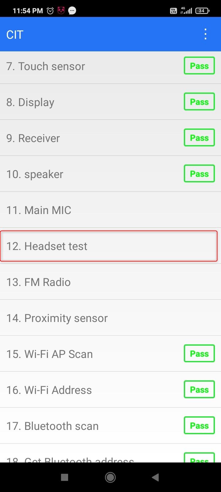 Testing the headset port on Android.