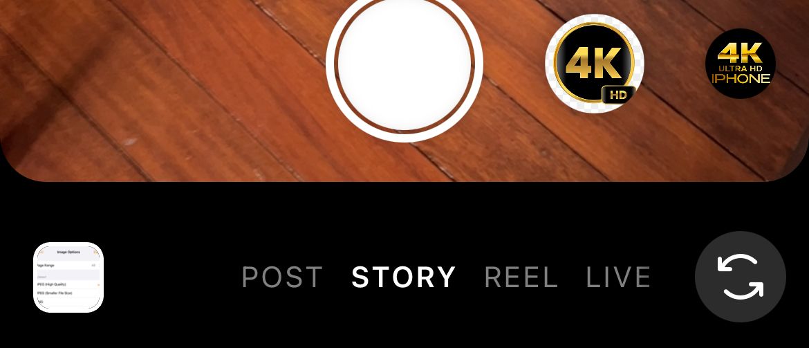 Select "Story" and use the media picker in Instagram.
