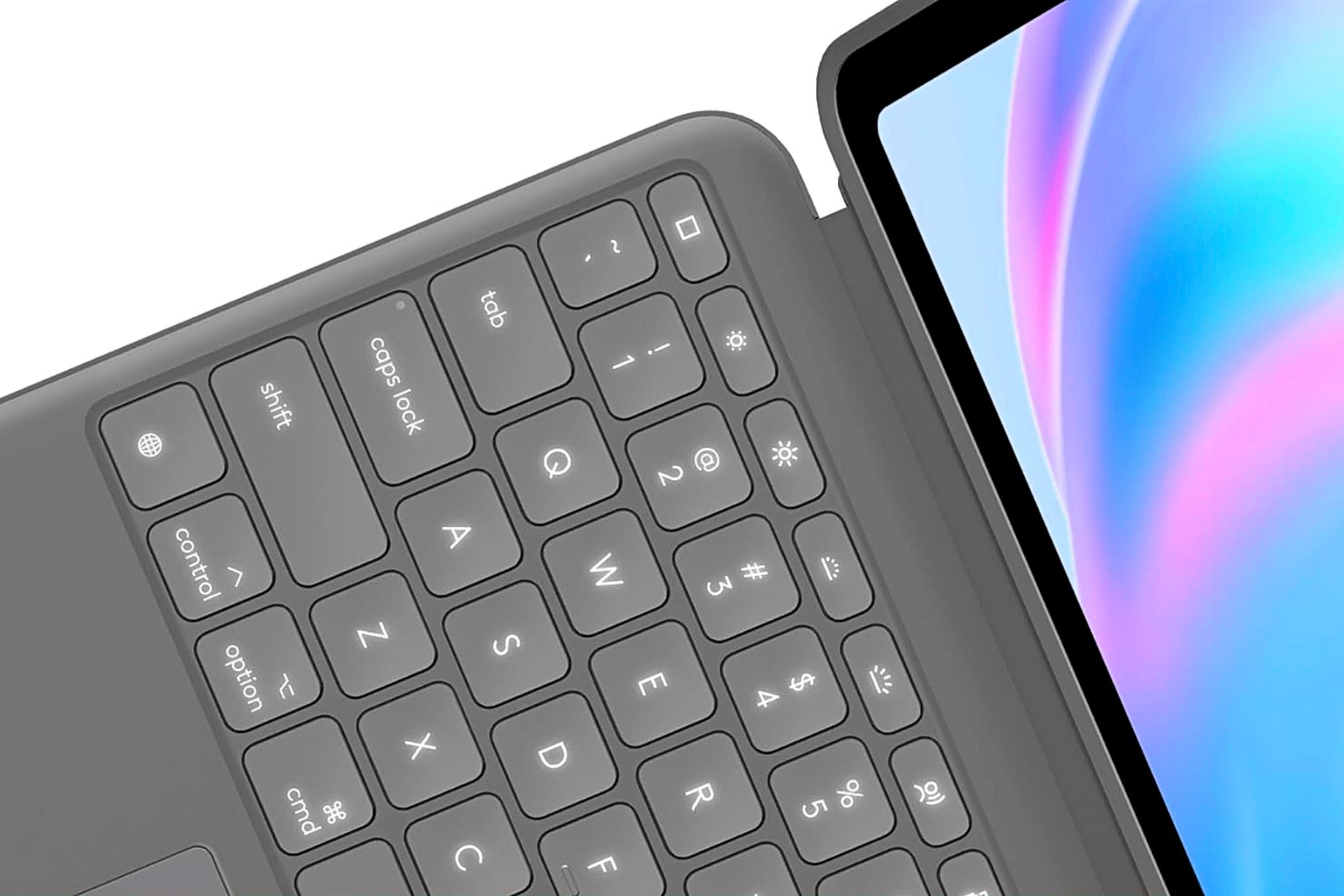 Logitech Combo Touch Keyboard Case connected to an iPad Air 13-inch (M2)