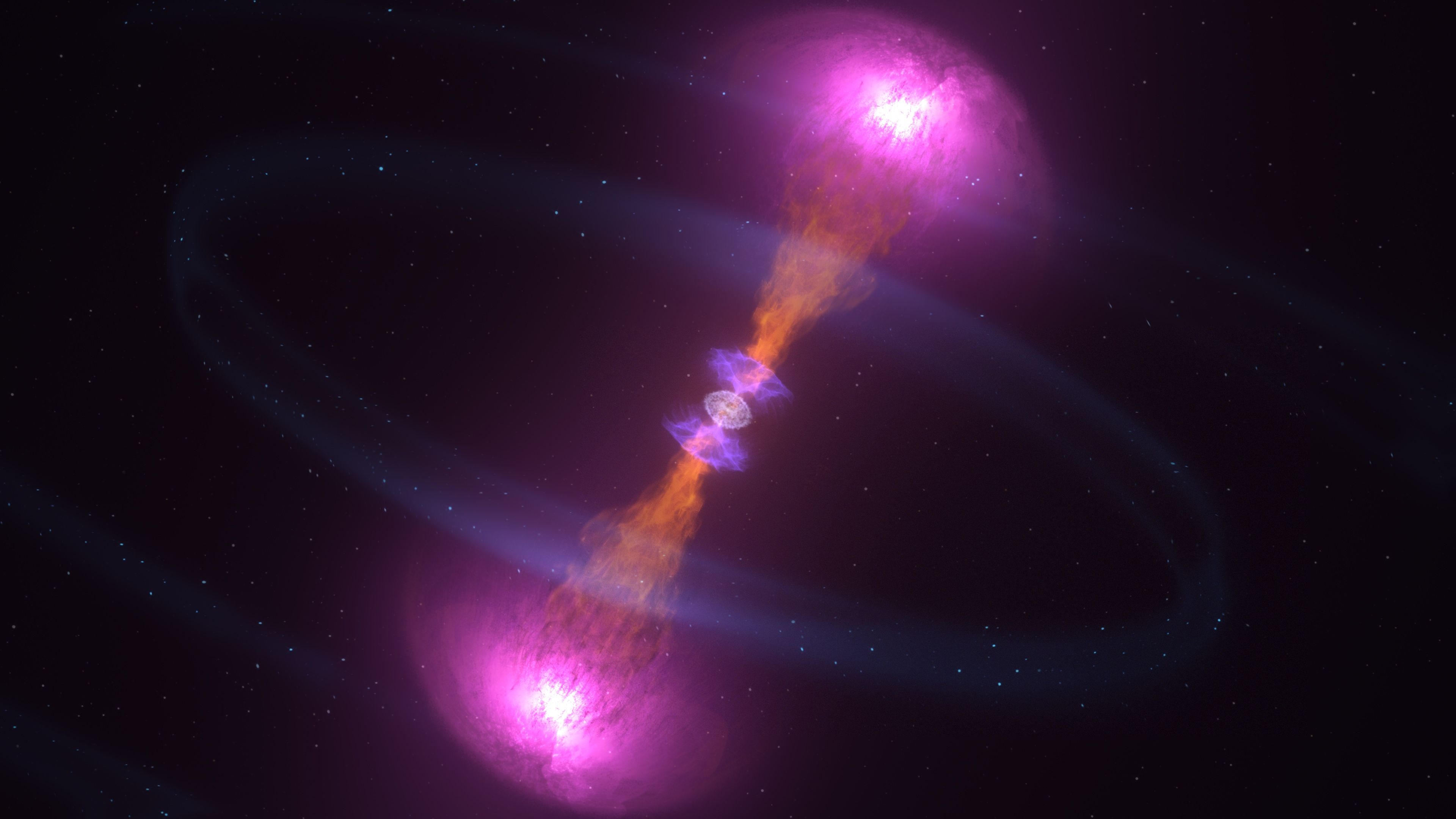 Neutron star emitting gravitational waves.