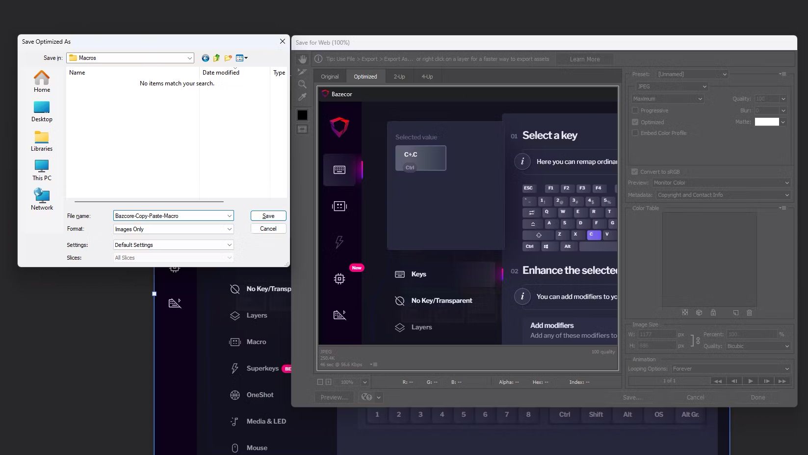 Photoshop Save For Web Macro