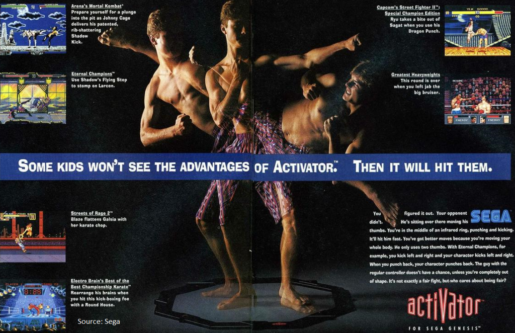 An advert for the SEGA activator.