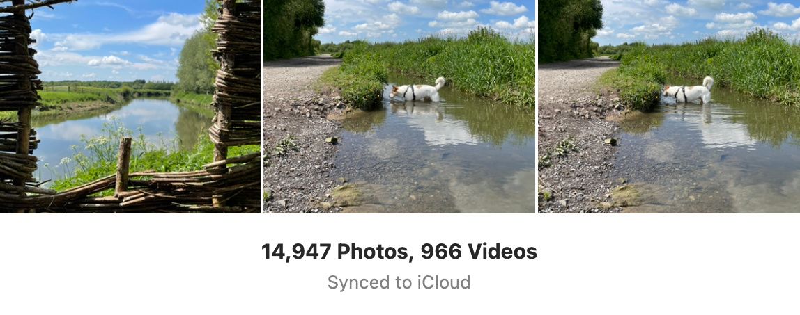 Synced photos number in iCloud Photos.