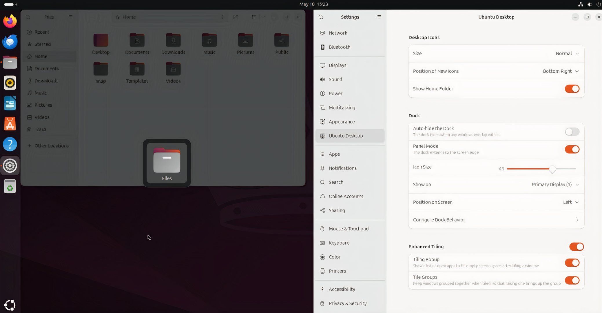 New advanced tiling feature in Ubuntu 24.04.