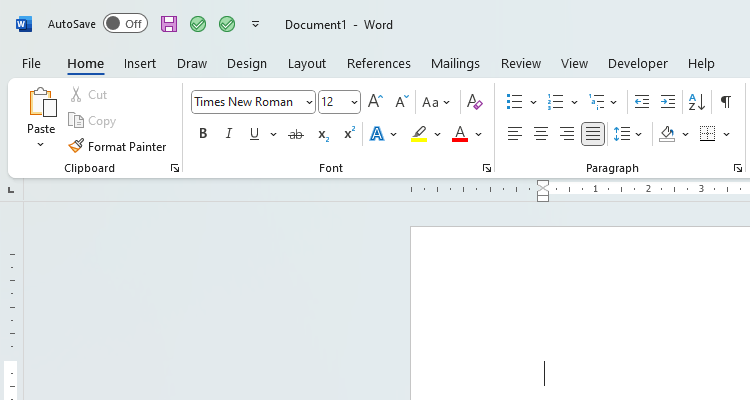 A Microsoft Word 365 document with the Home tab on the ribbon selected.