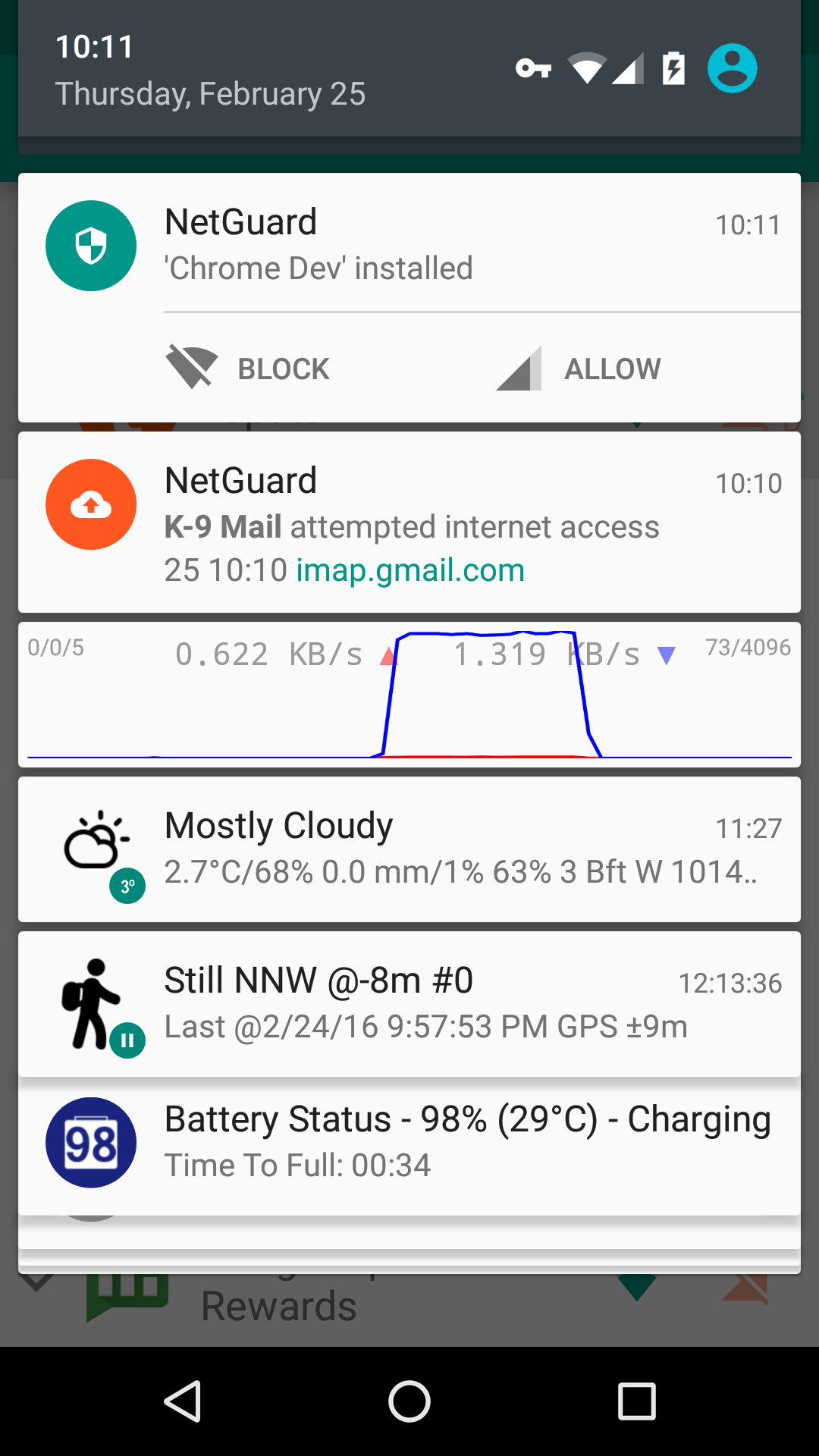 NetGuard active notification.