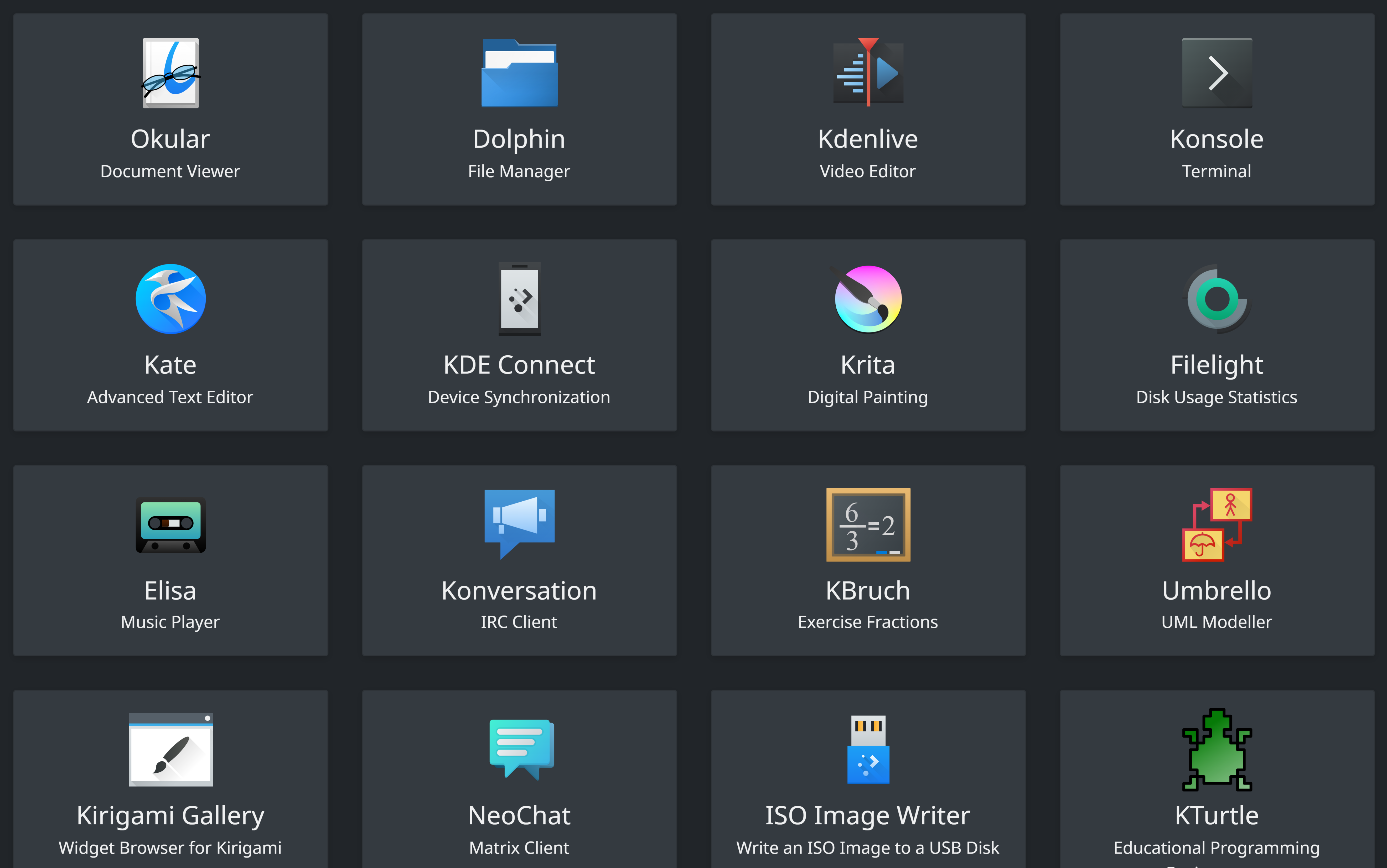 An Overview of KDE Apps Based on the Qt Toolkit