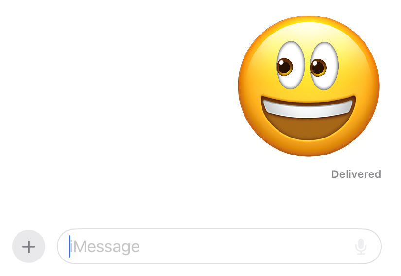 A smiley face emoji with googly eyes