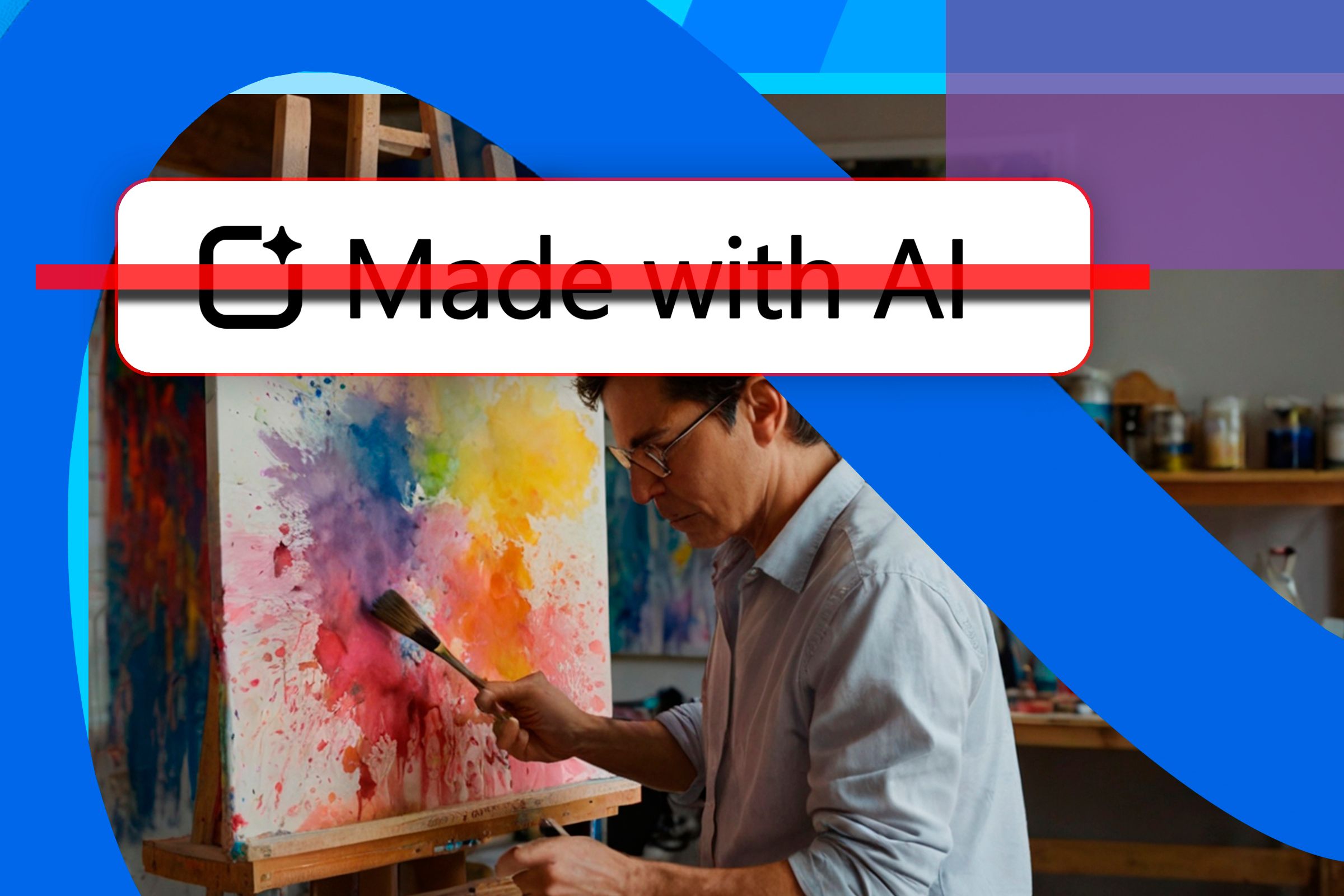 An image with a &lsquo;made with AI&rsquo; label.