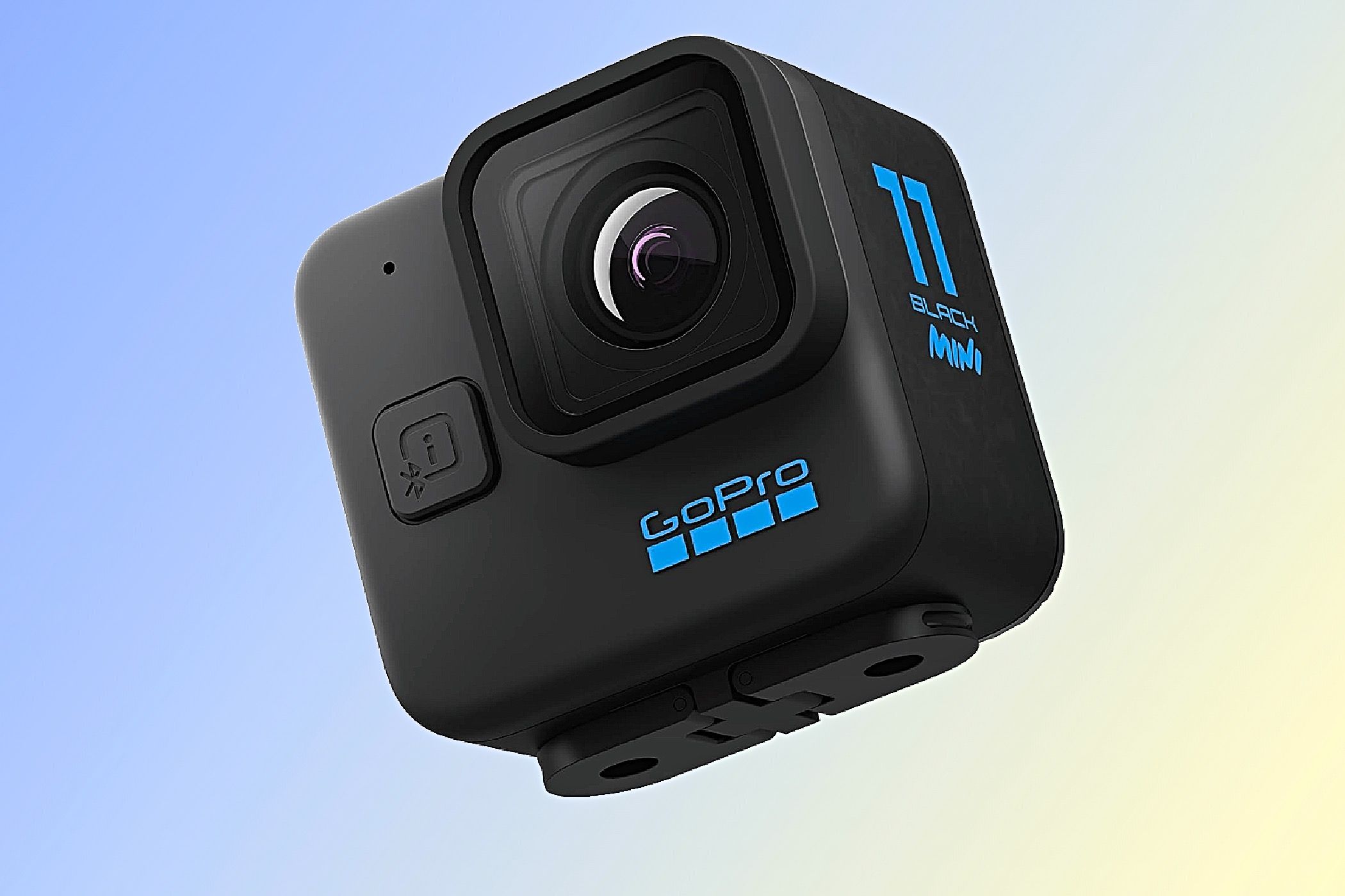 A GoPro HERO11 Mini on a light background.