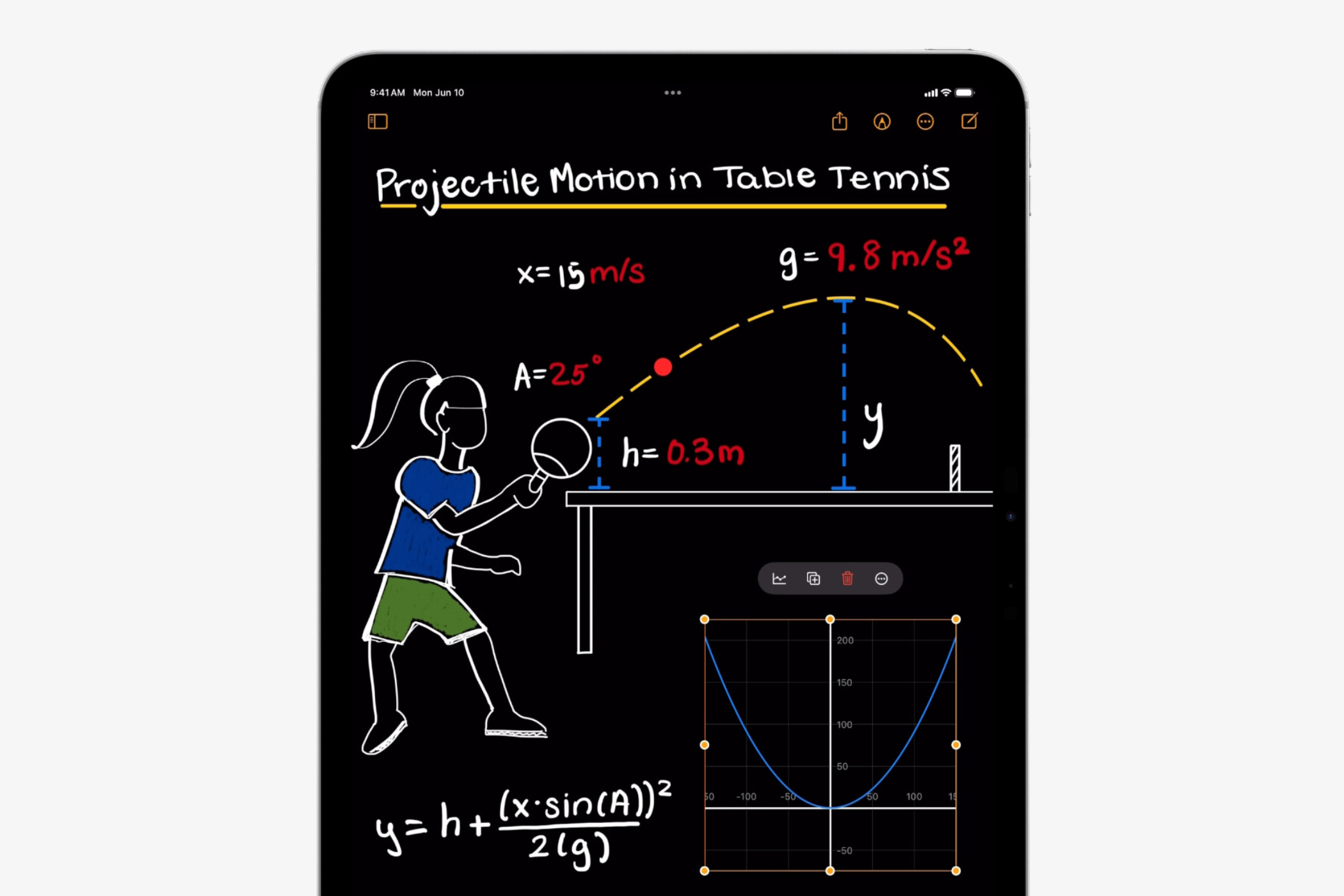 Depiction of Math Notes on iPadOS 18.