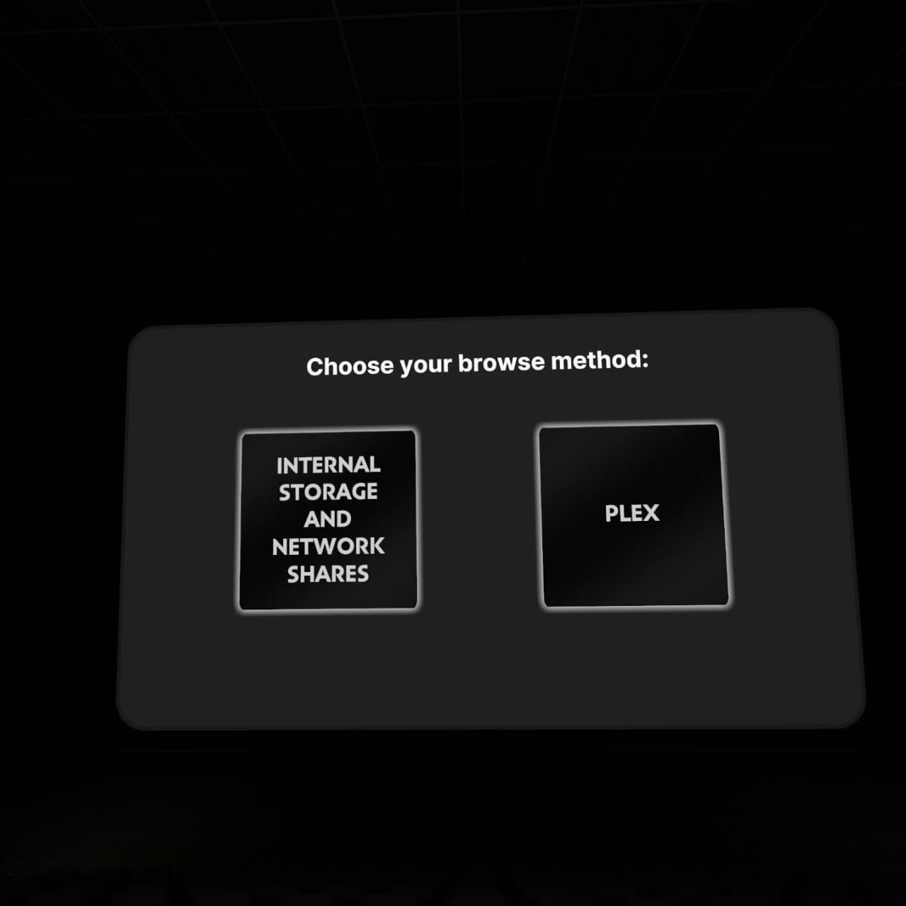 The Movie Deck browsing method selection screen.