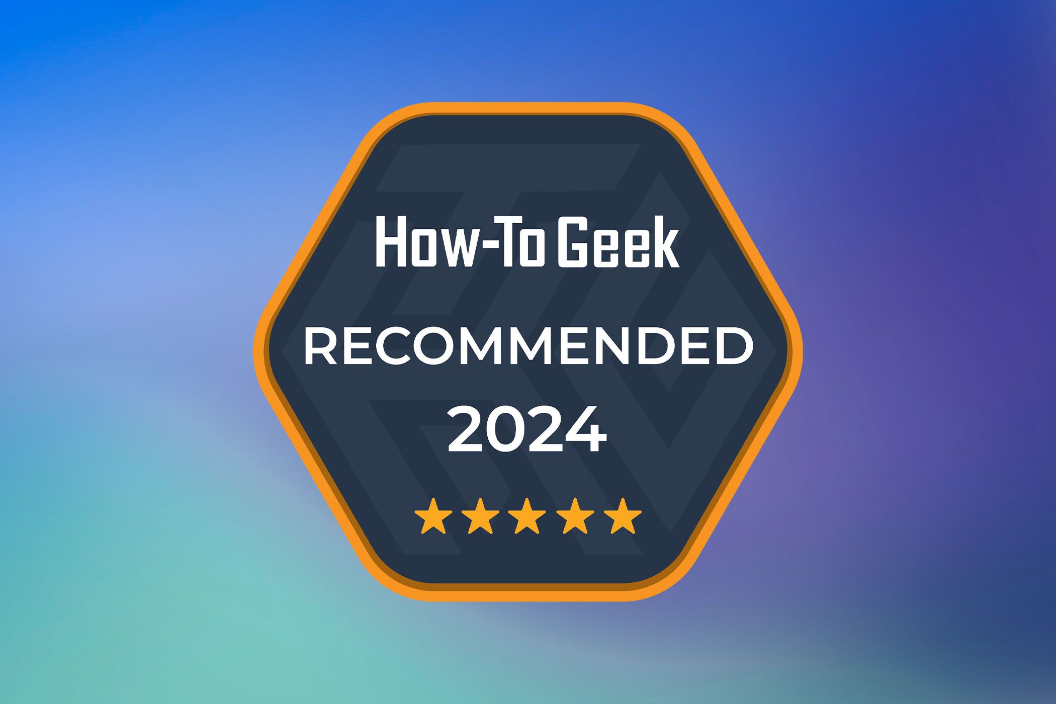 Recommended Award on a colorful background