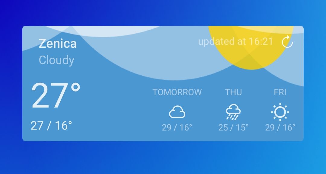 OnePlus Weather Widget.