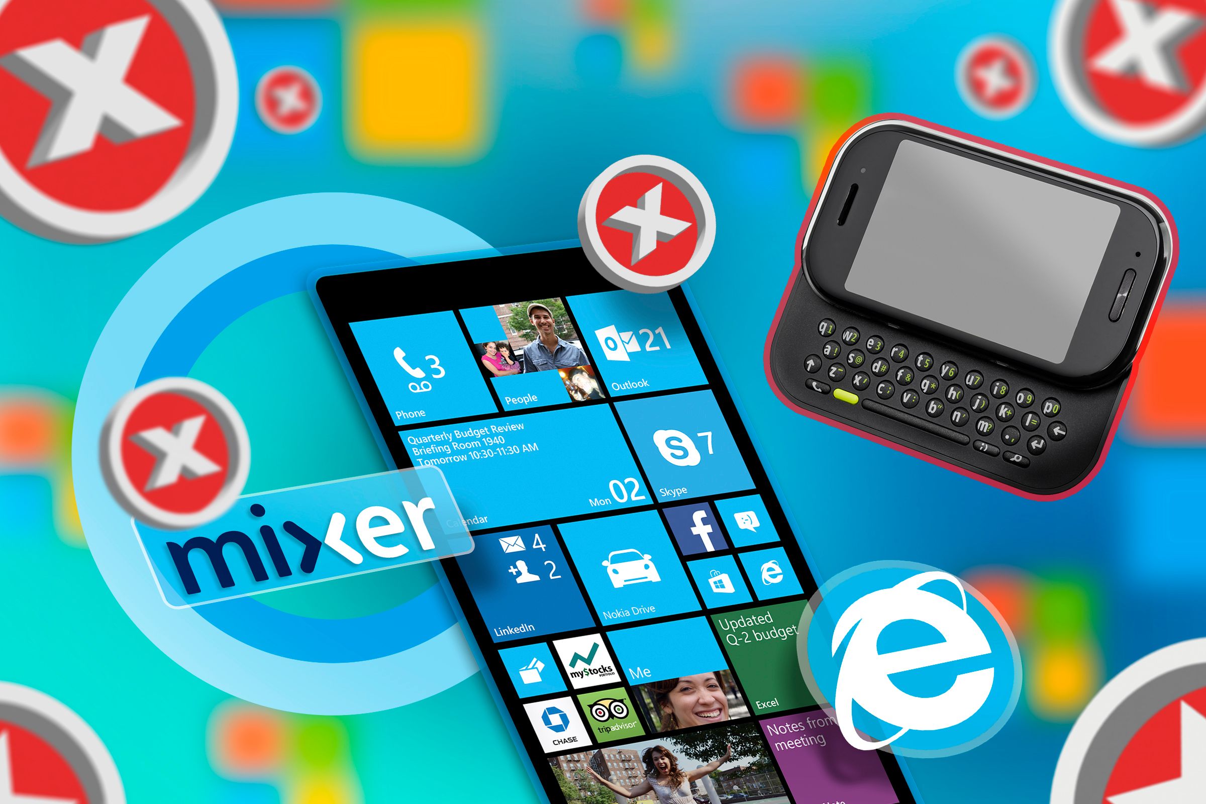 Some Microsoft devices and services that failed.