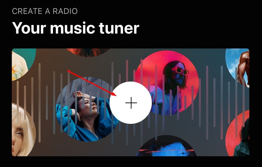 Your music tuner option in YouTube Music.