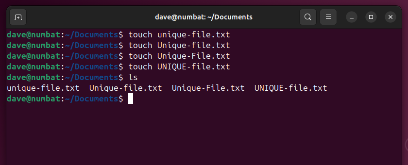 Files on Linux with names that differ by case only
