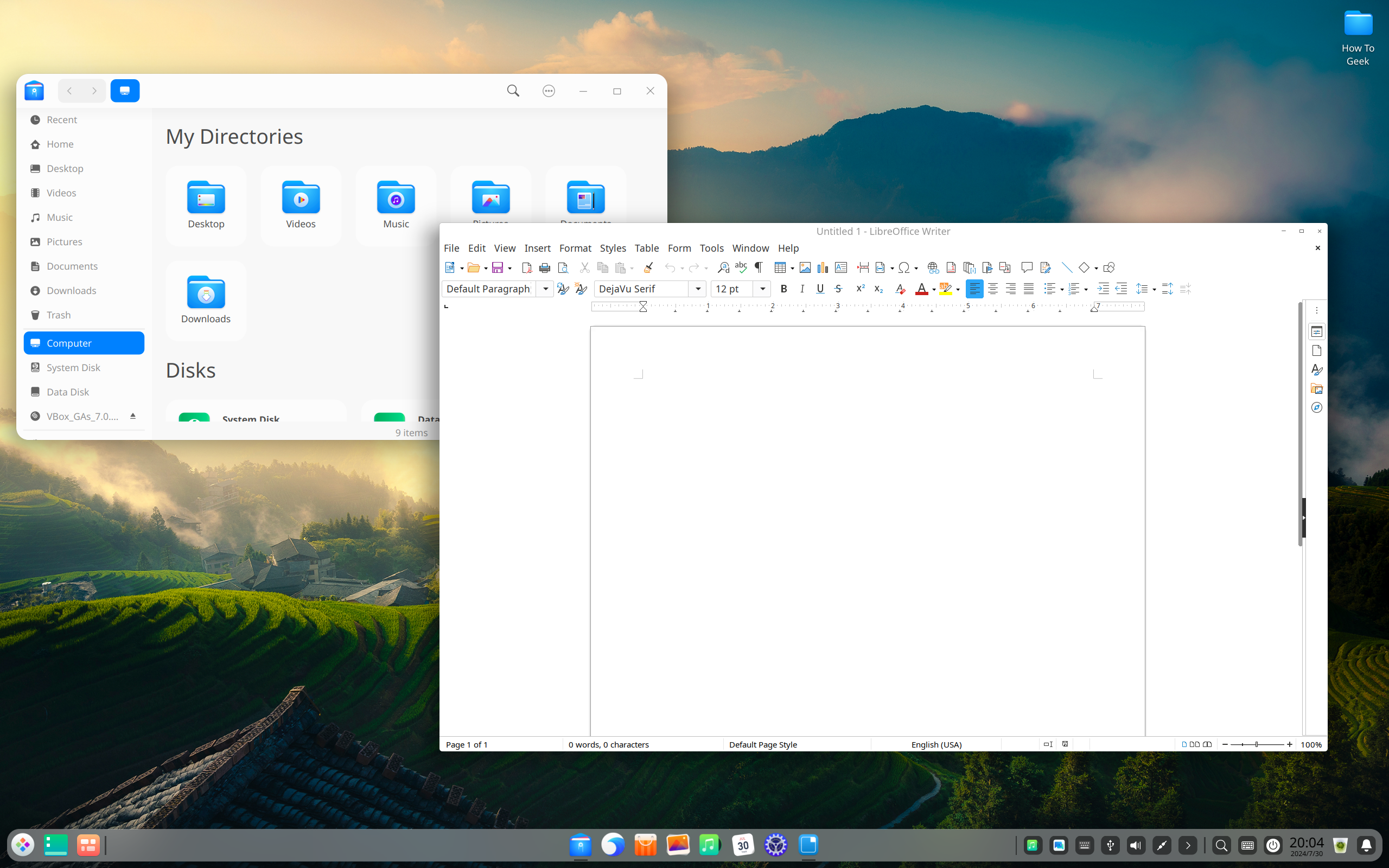 Deepin Linux UI - Libre Office vs Folders app UI difference