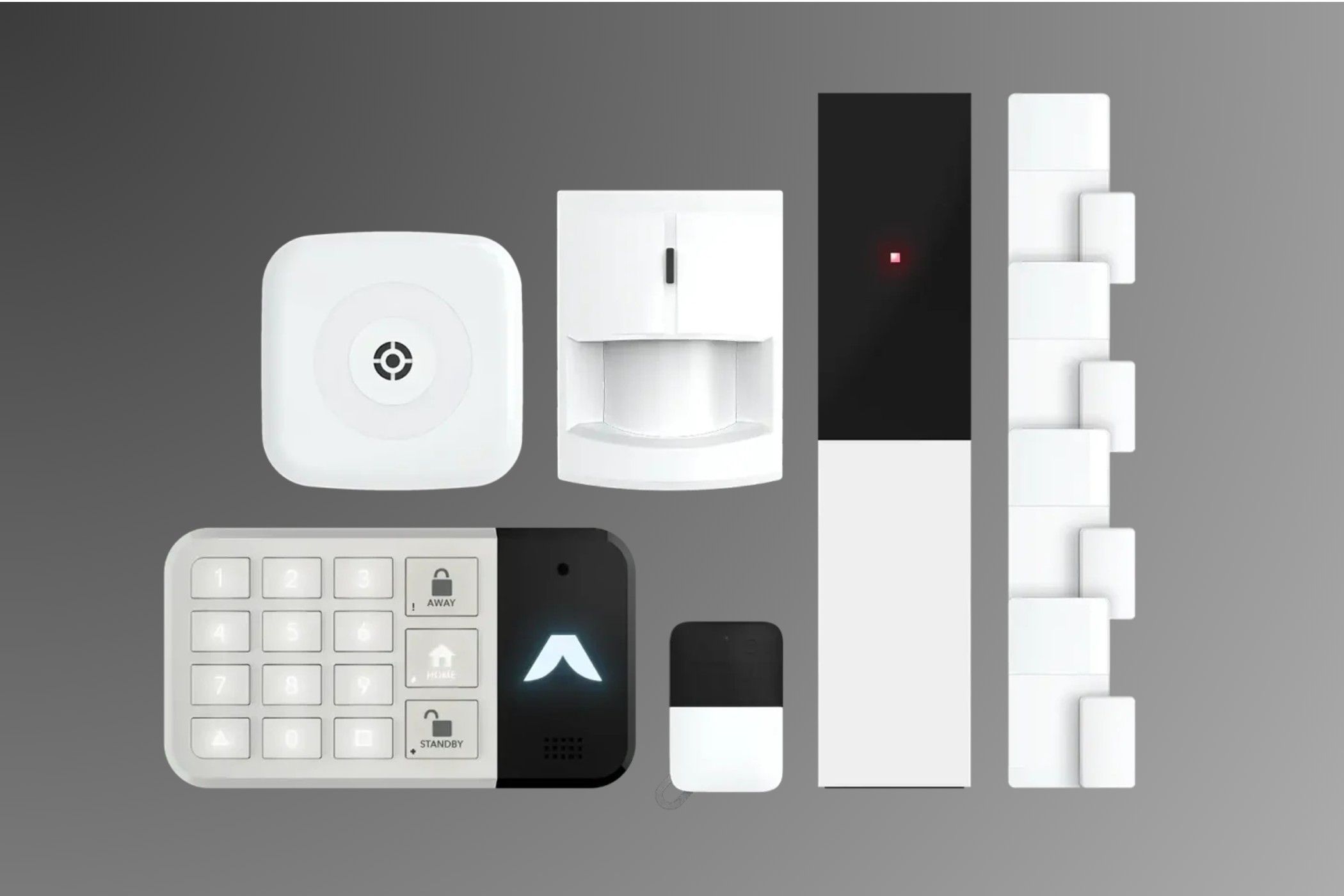 Abode 9-Piece Smart Security System on a gradient background