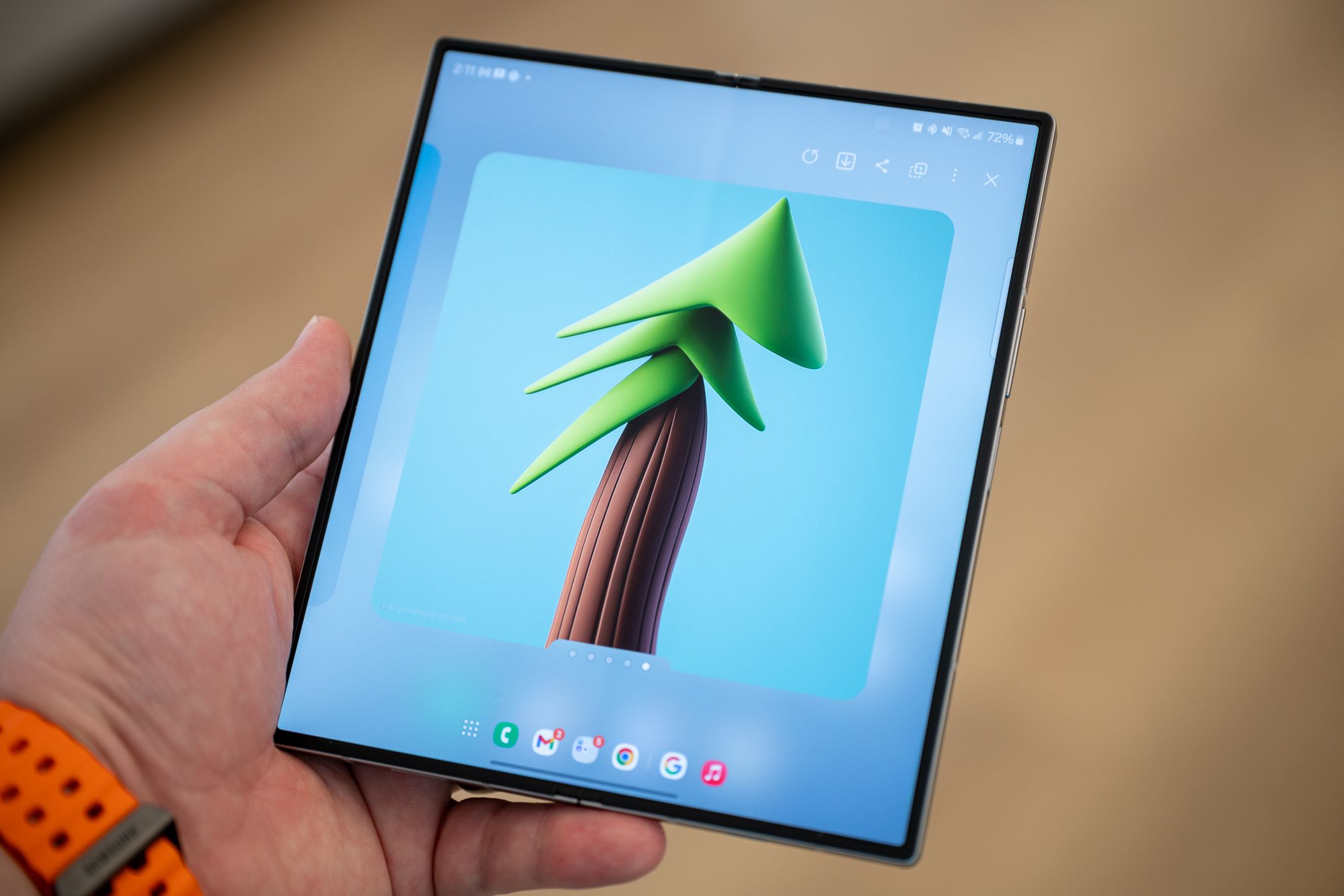 AI drawing assist on the Samsung Galaxy Z Fold 6