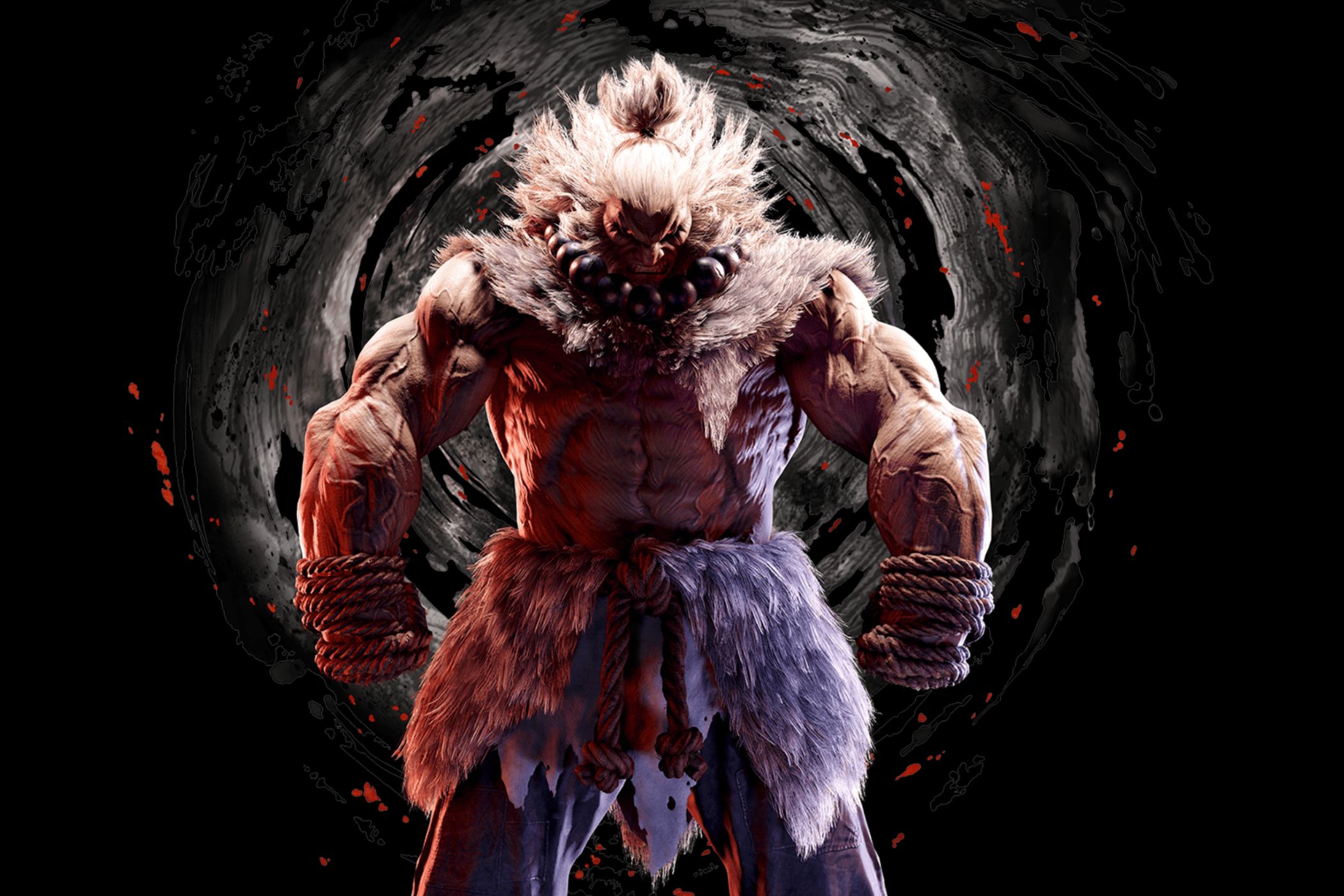 Akuma from Street Fighter 6.