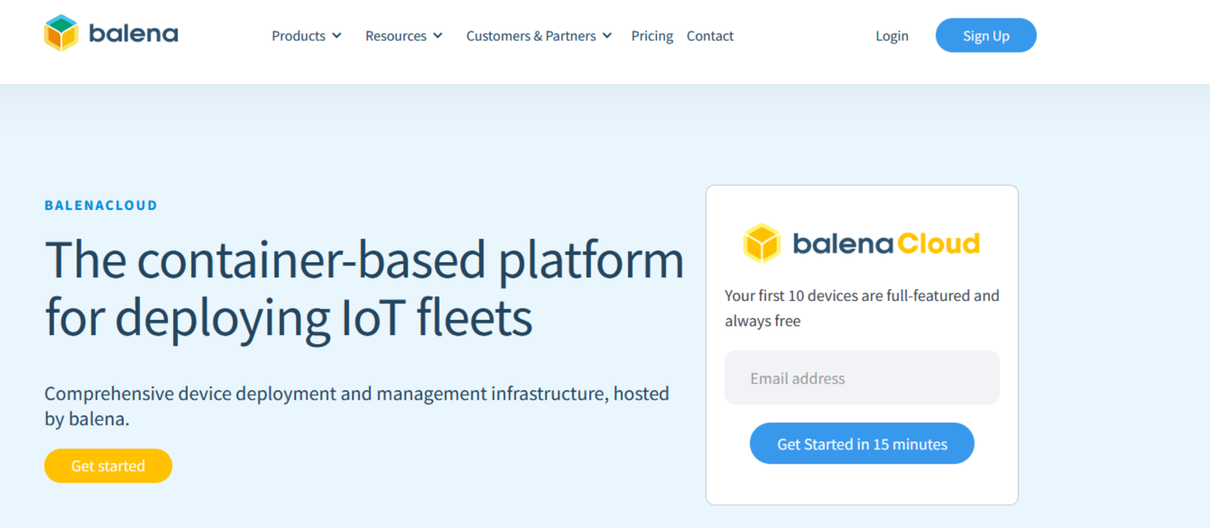 Sign up for BalenaCloud.