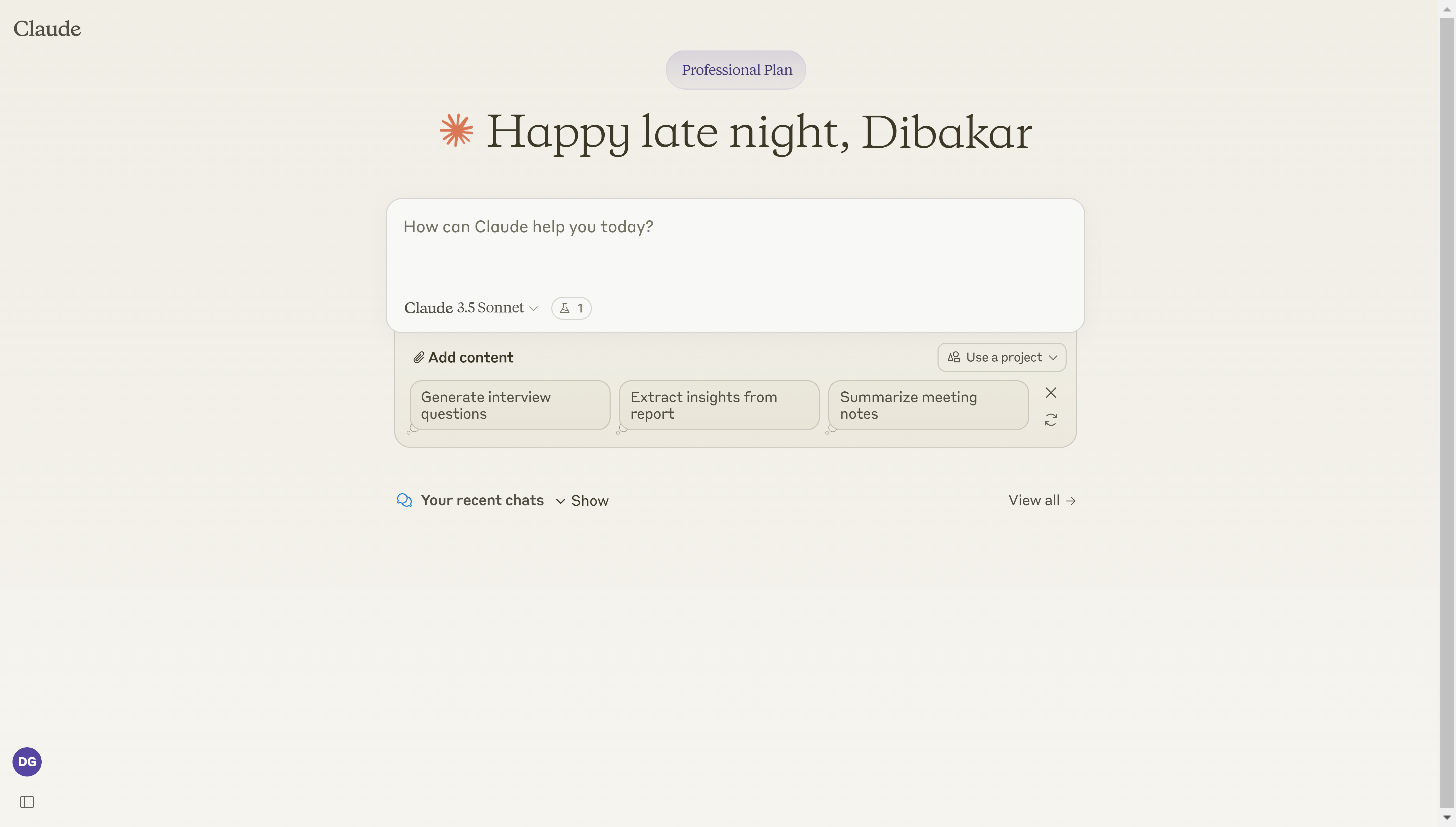 Claude Pro Web App