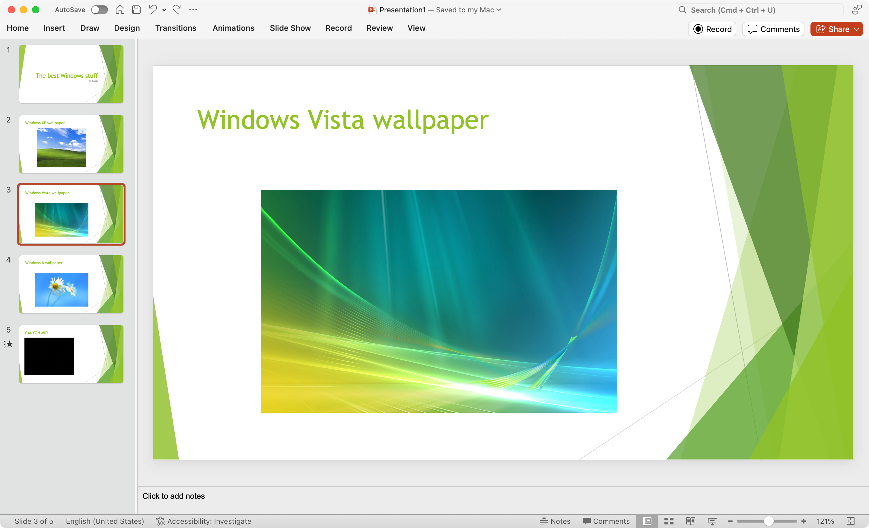 Screenshot of a PowerPoint with embedded images.