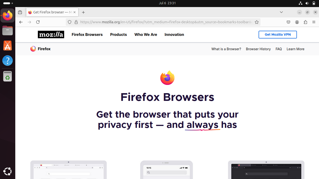 Configuring Firefox on Ubuntu