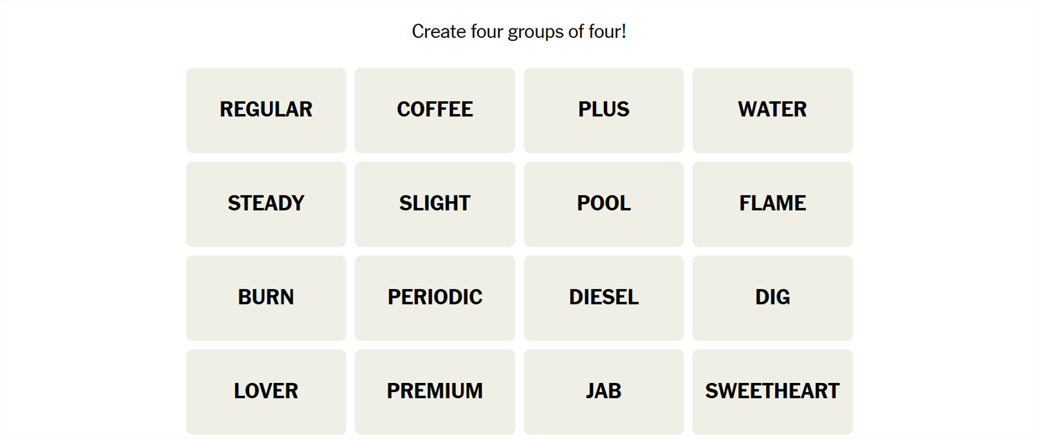 July 19 Connections words.