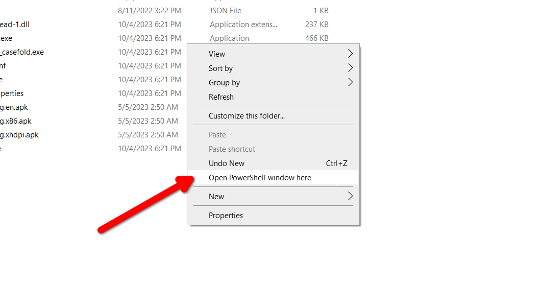 Opening a PowerShell window using Platform Tools.