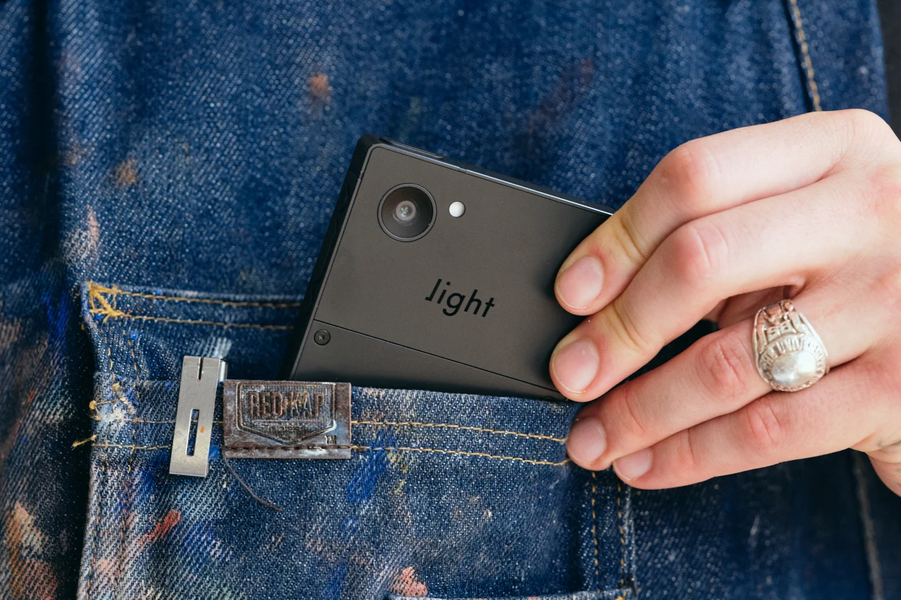 Light Phone 3 in a pocket.