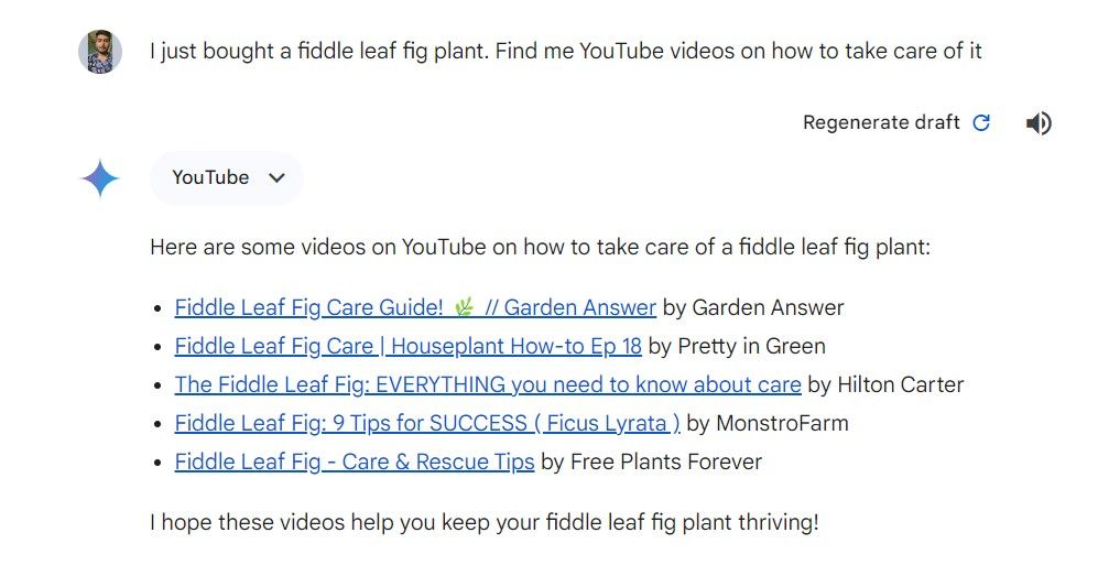 Look for specific video prompt in Gemini.