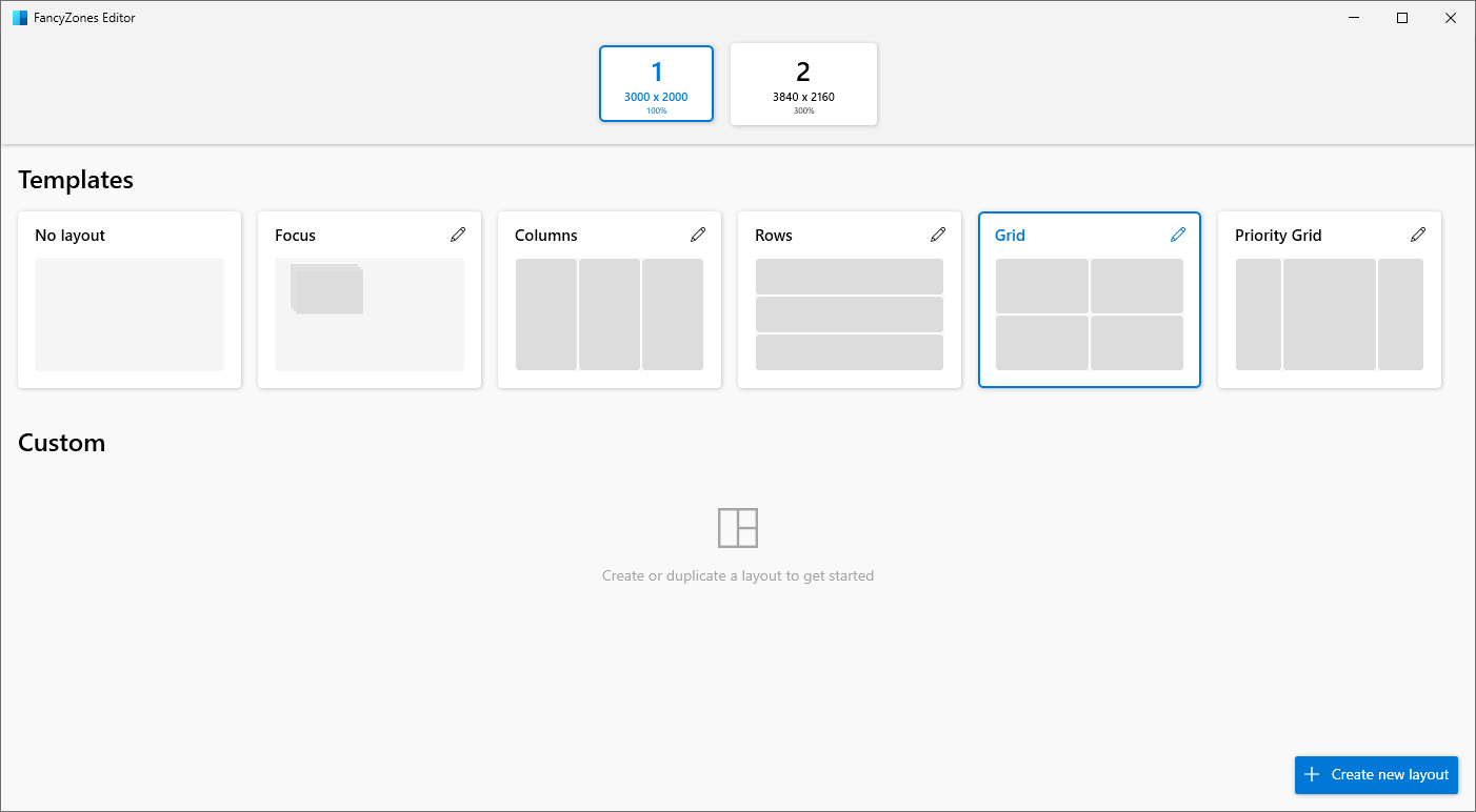 Customizing FancyZones settings in PowerToys.