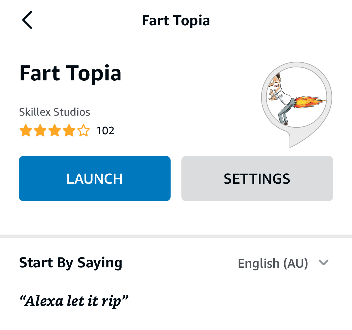 An example Alexa fart skill.