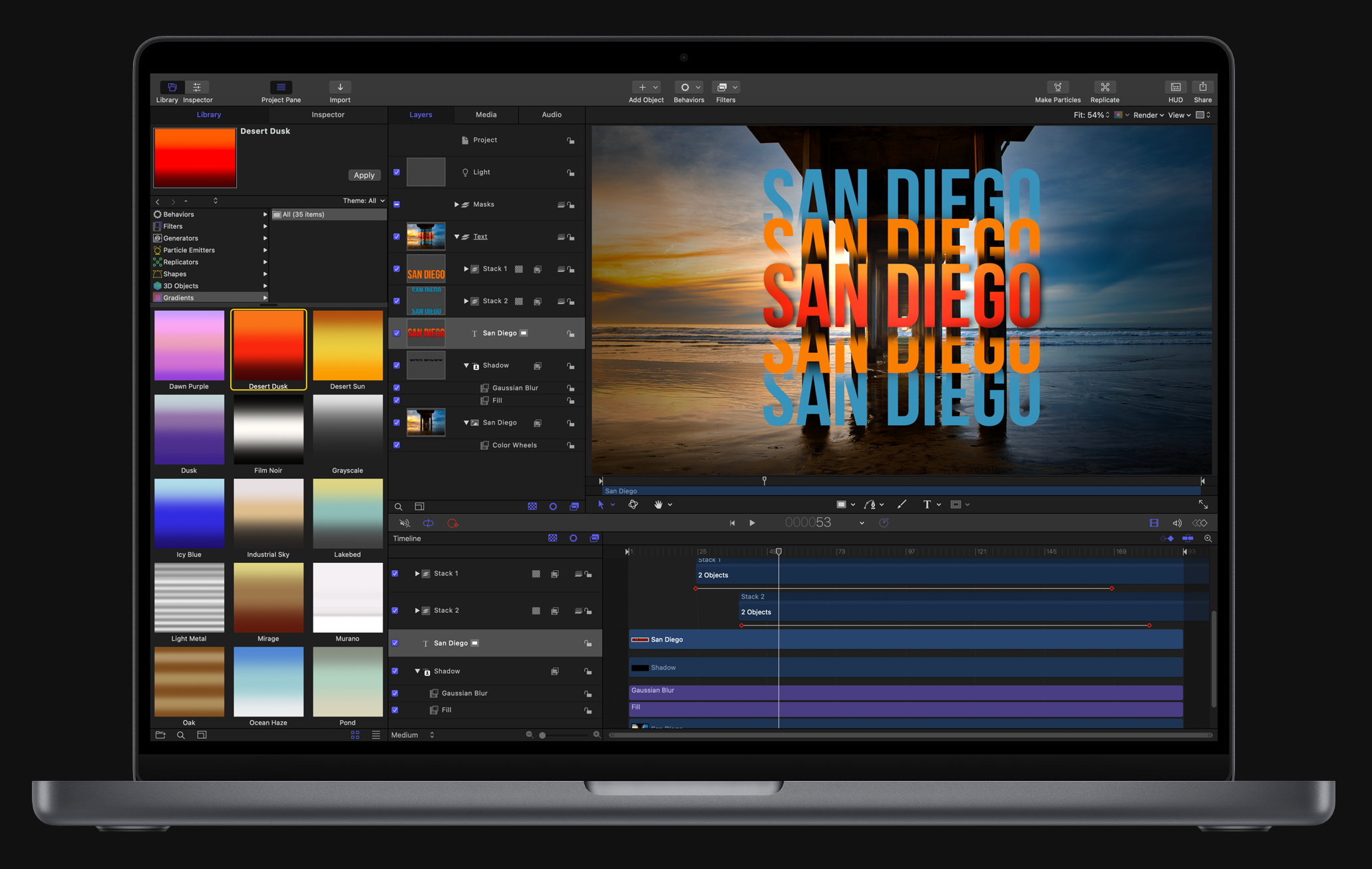 FinalCut Pro with Motion installed.