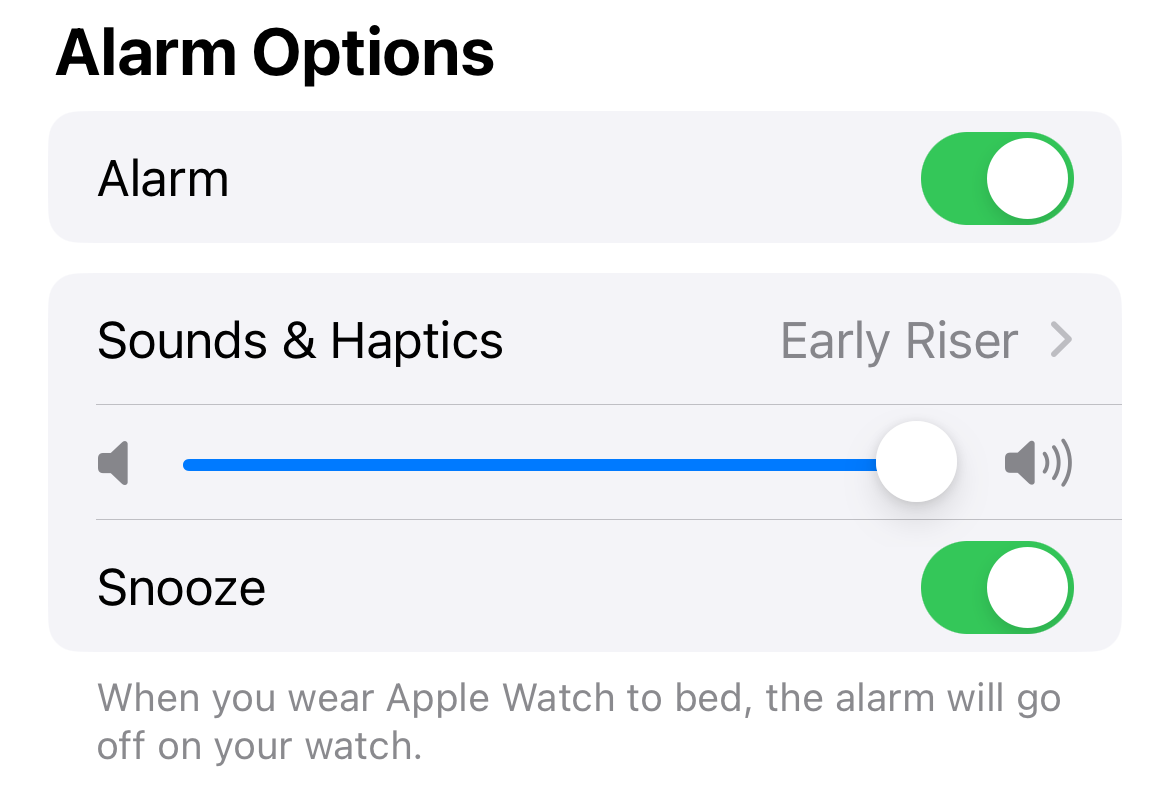 Set an alarm to wake up using your Apple Watch.