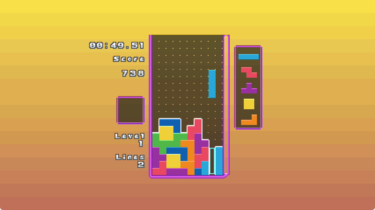 Apotris screenshot with a brick puzzle.