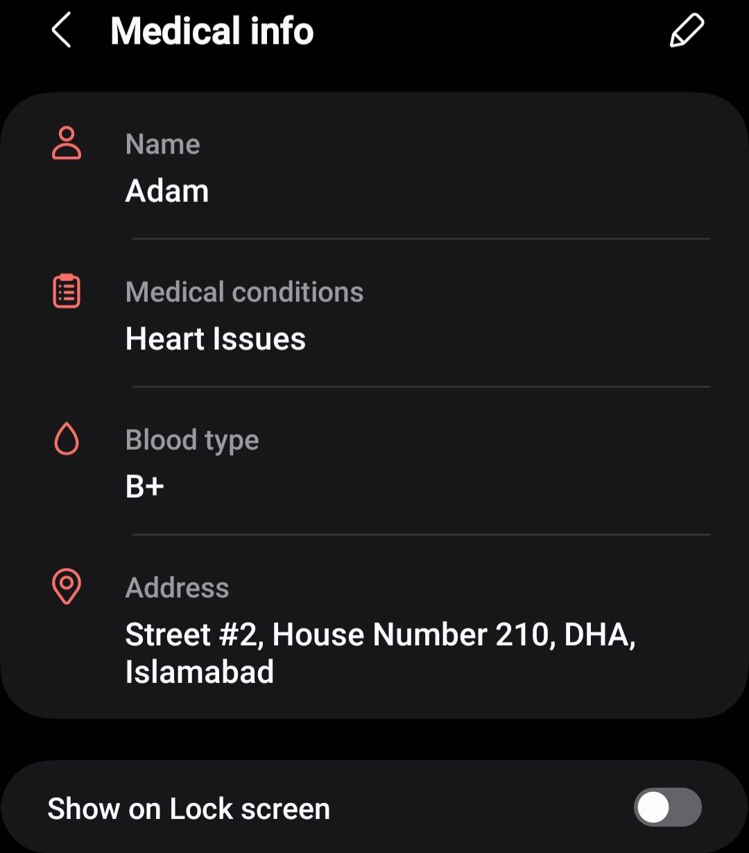 Adding medical information to your Android phone.