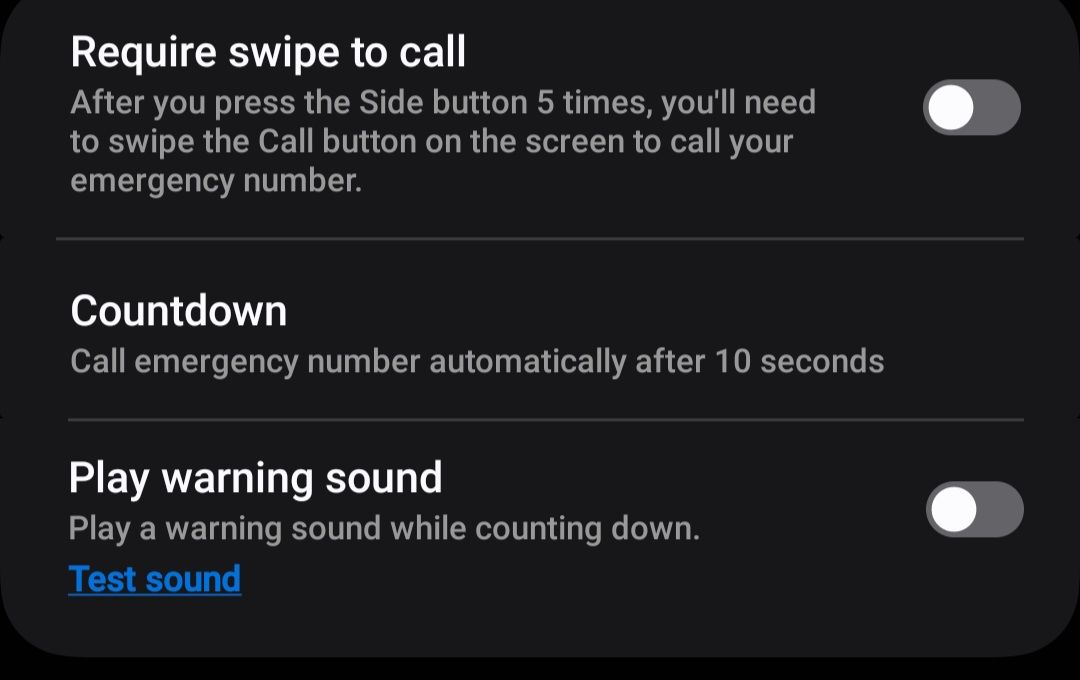 Changing the SOS emergency settings on your Android phone.