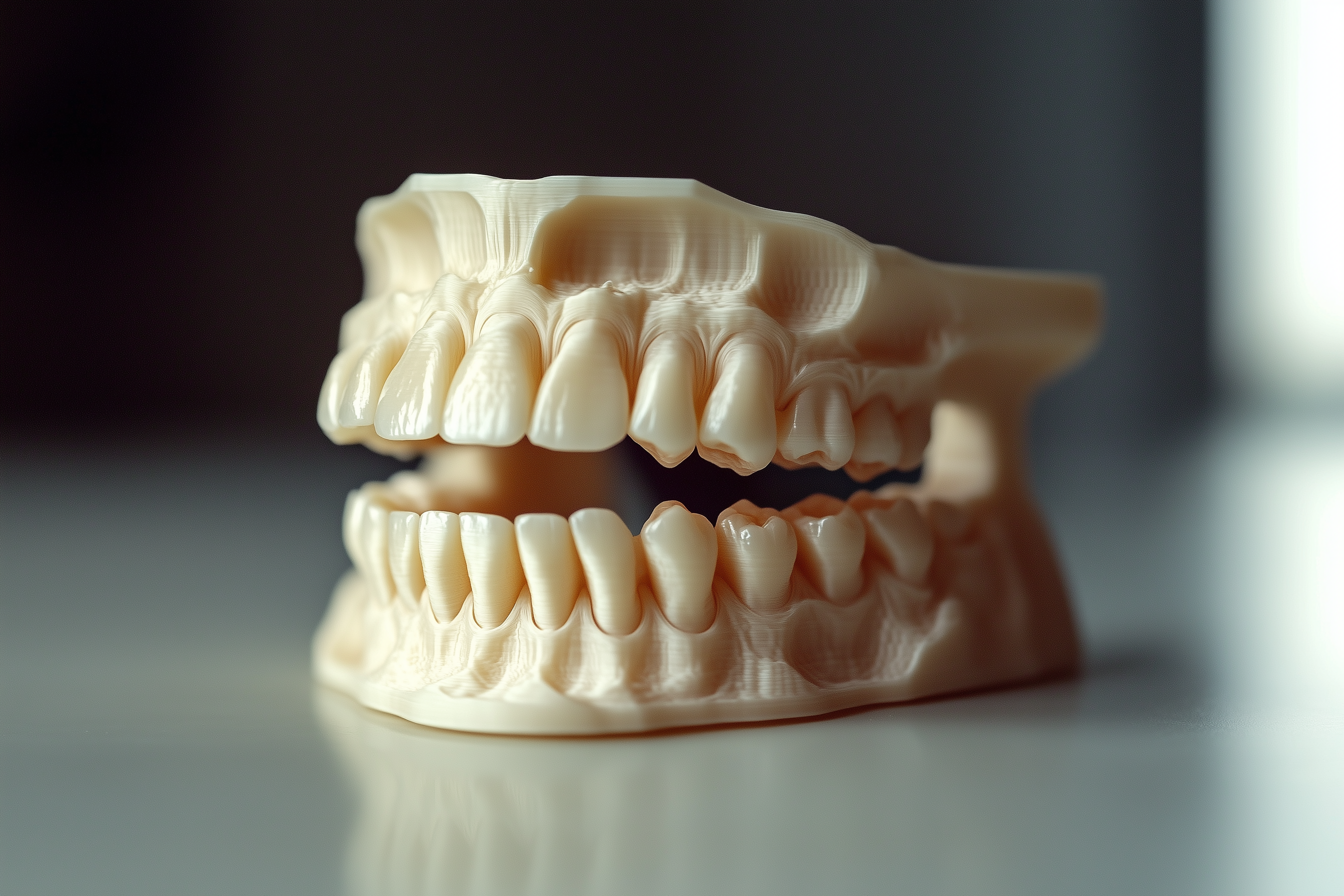 3D printed dentures.