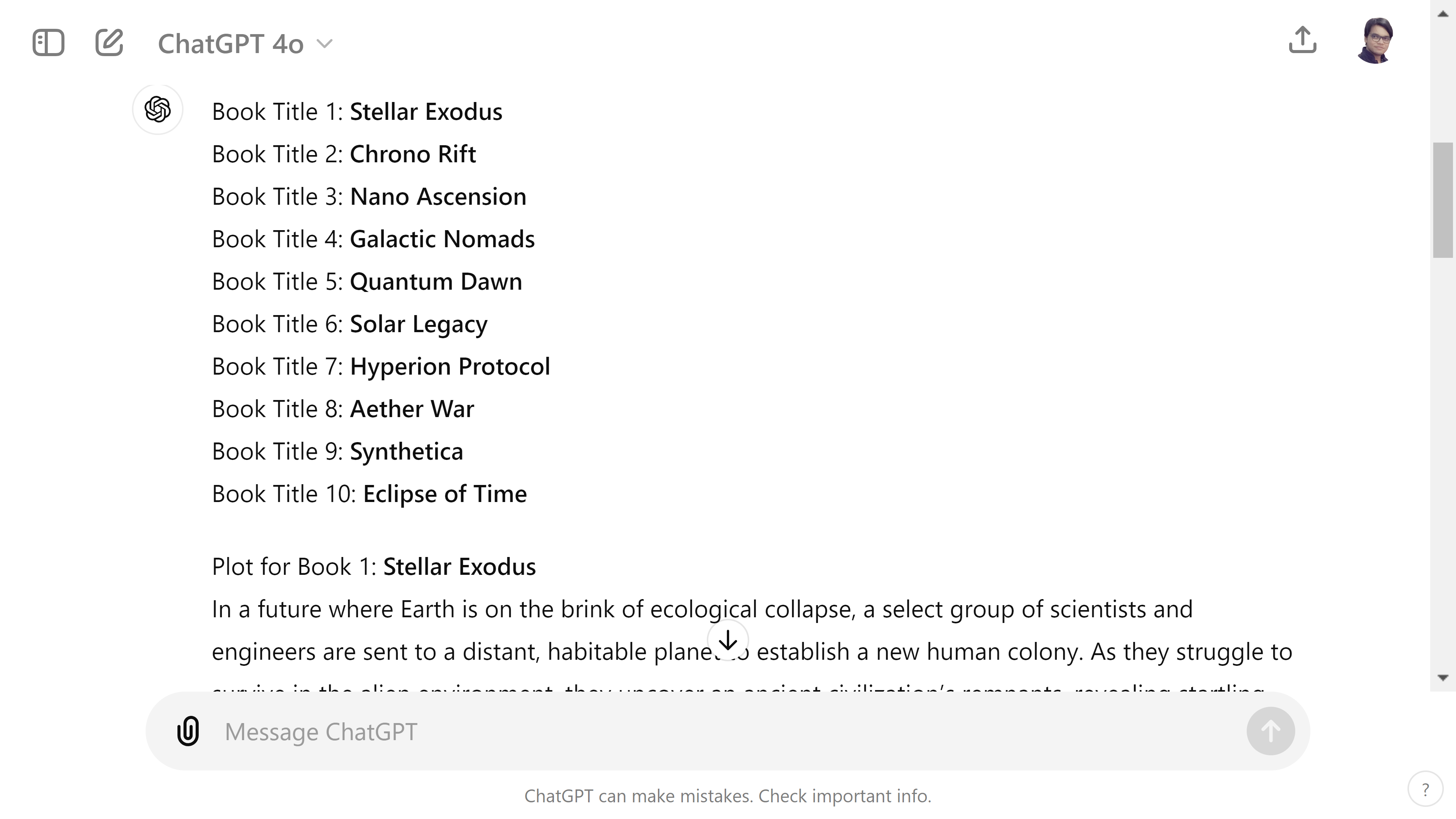 6. ChatGPT with multi shot prompting