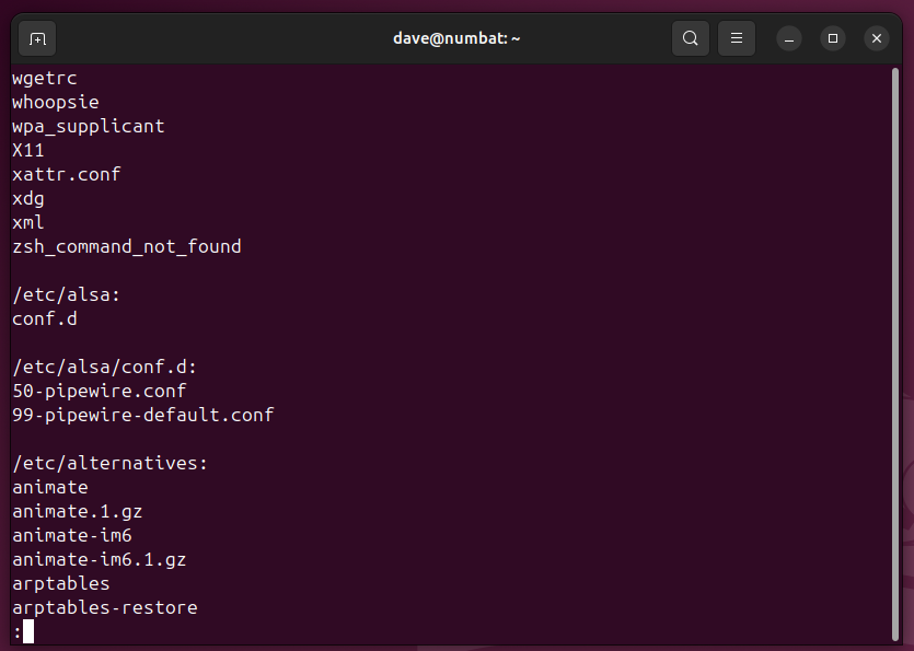 Using less to view the contents of a file that was created by piping, and had more data appended to it by piping.