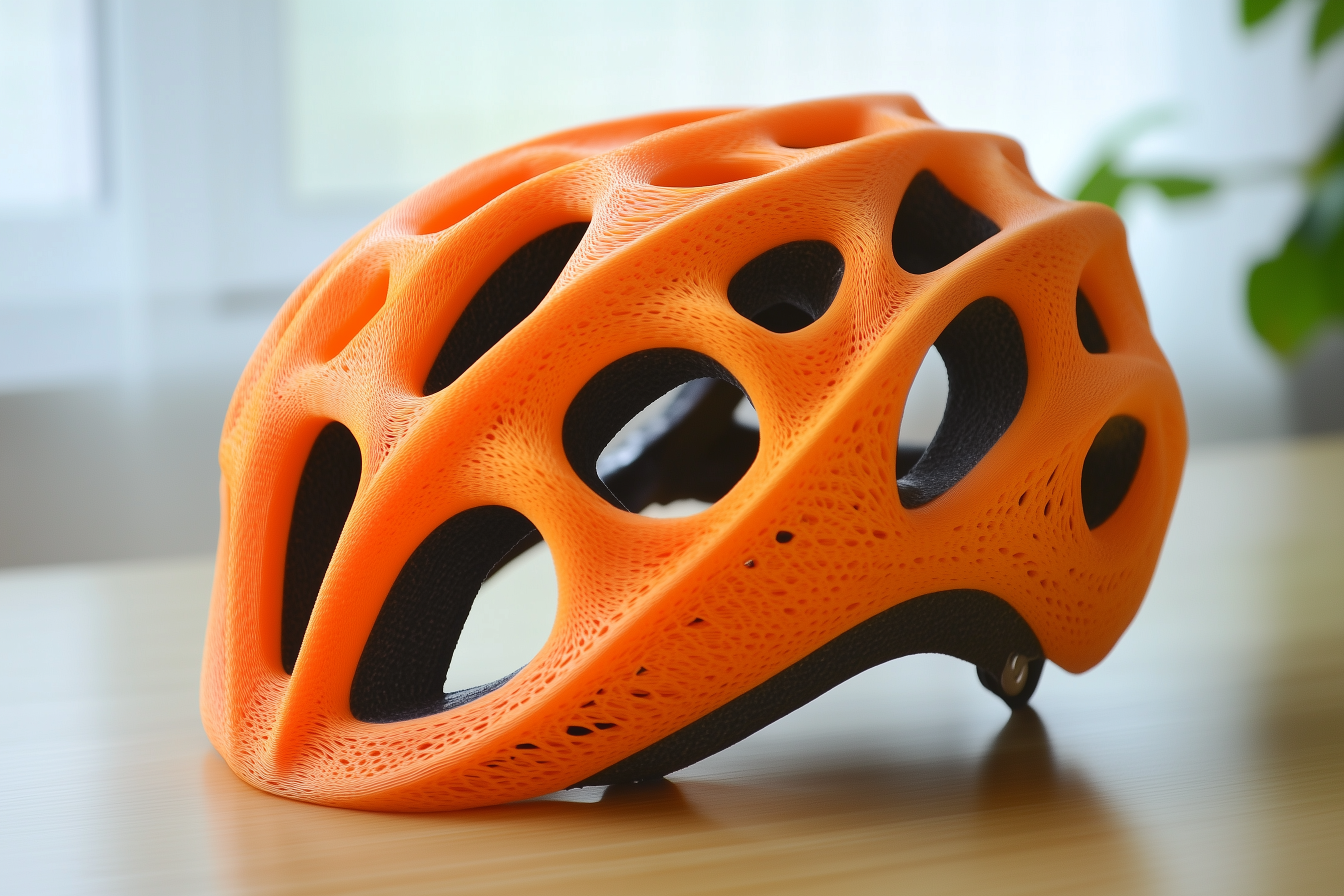 AI Generated 3D printed bike helmet