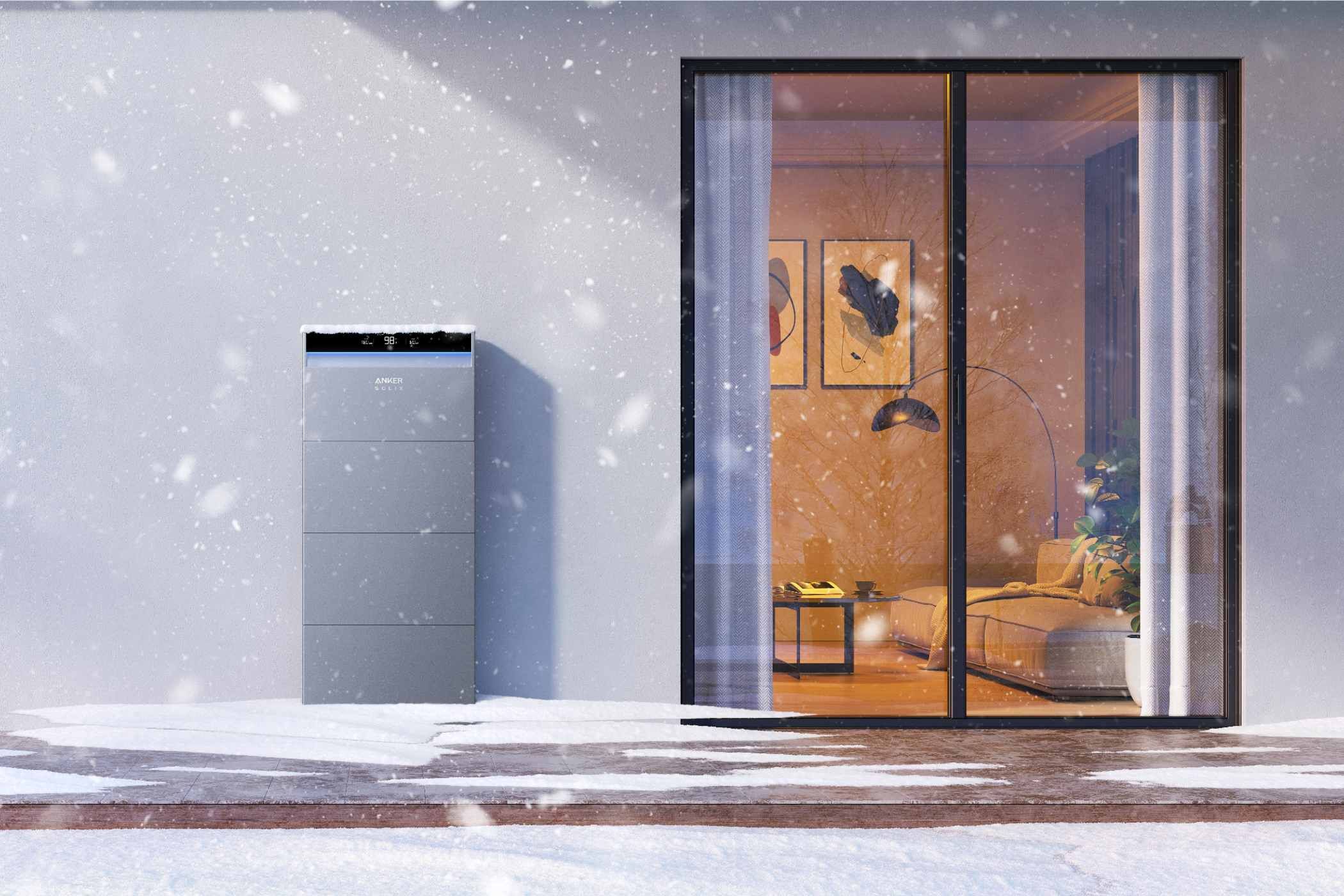 Anker Solix x1 hybrid energy saver in snow