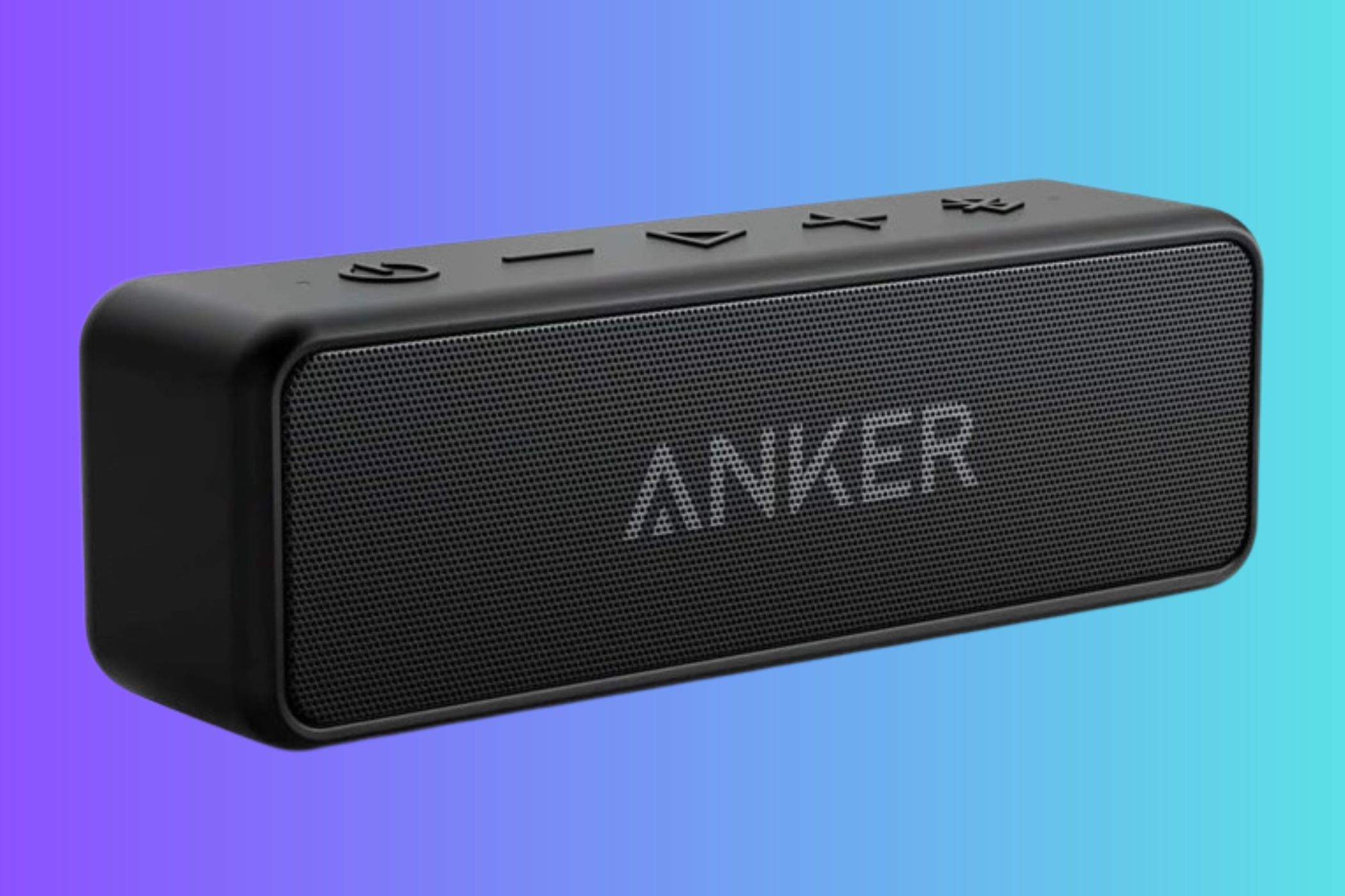 Anker Soundcore 2 Portable Bluetooth Speaker on gradient background