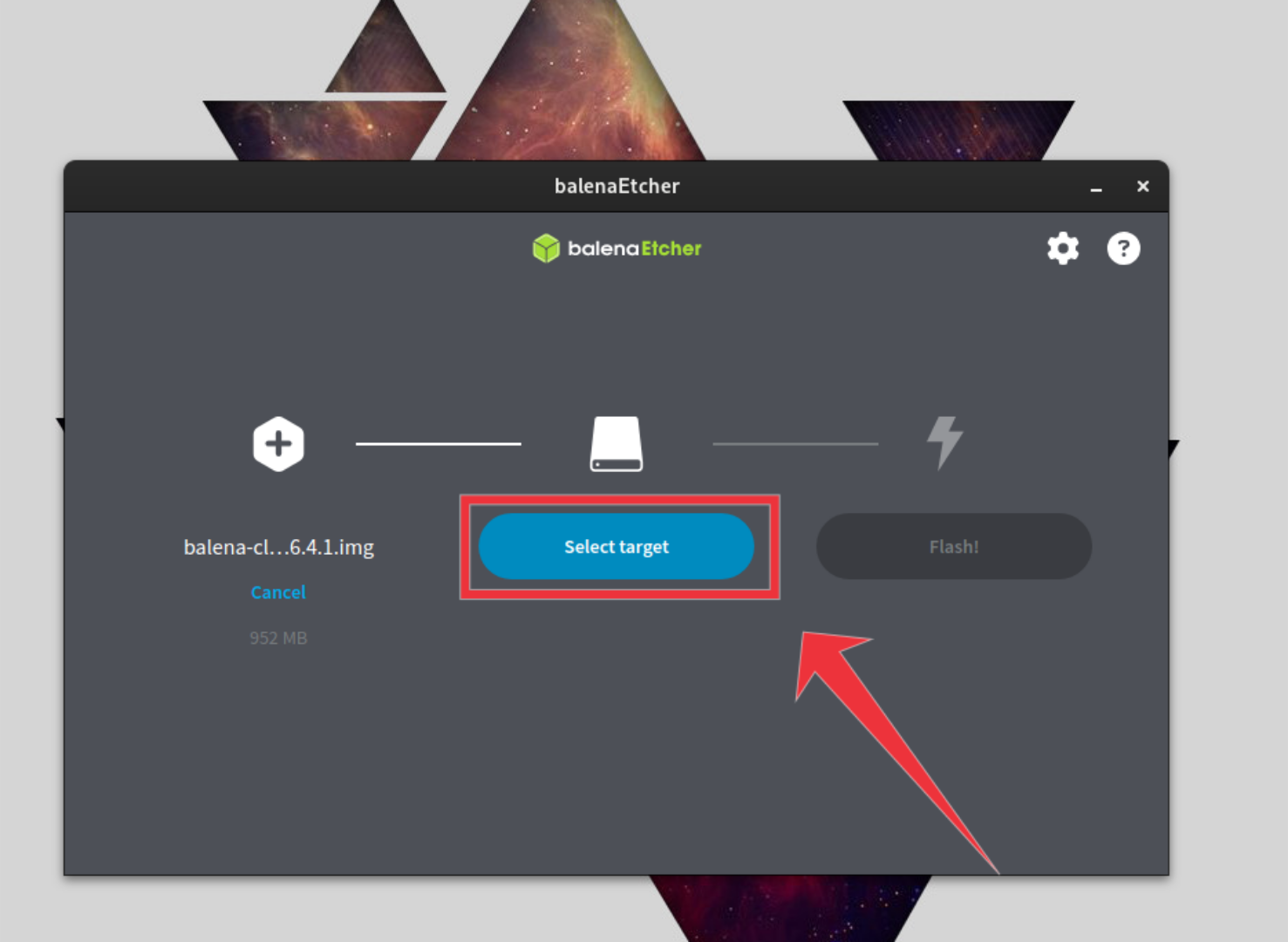 Etcher select target.