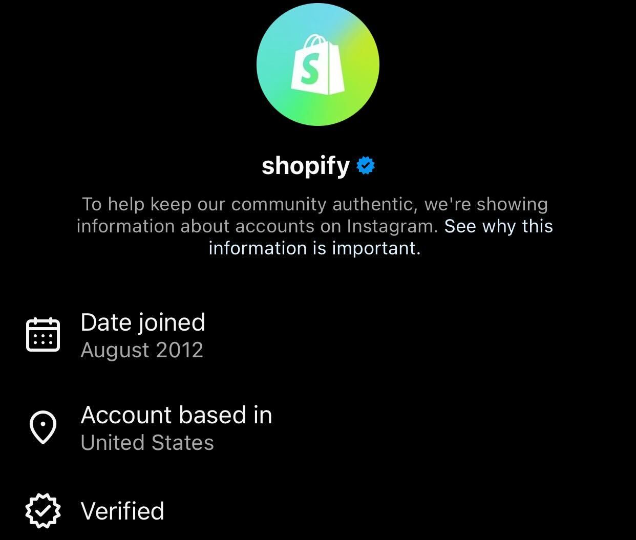 Checking the joining date of an Instagram account.