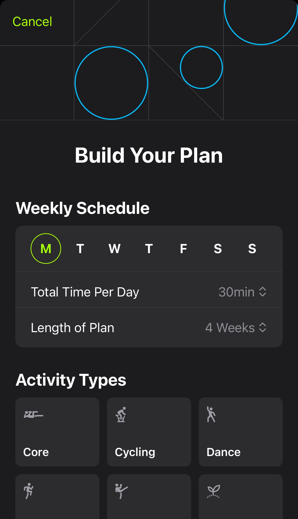 Custom Plans on Apple Fitness+.