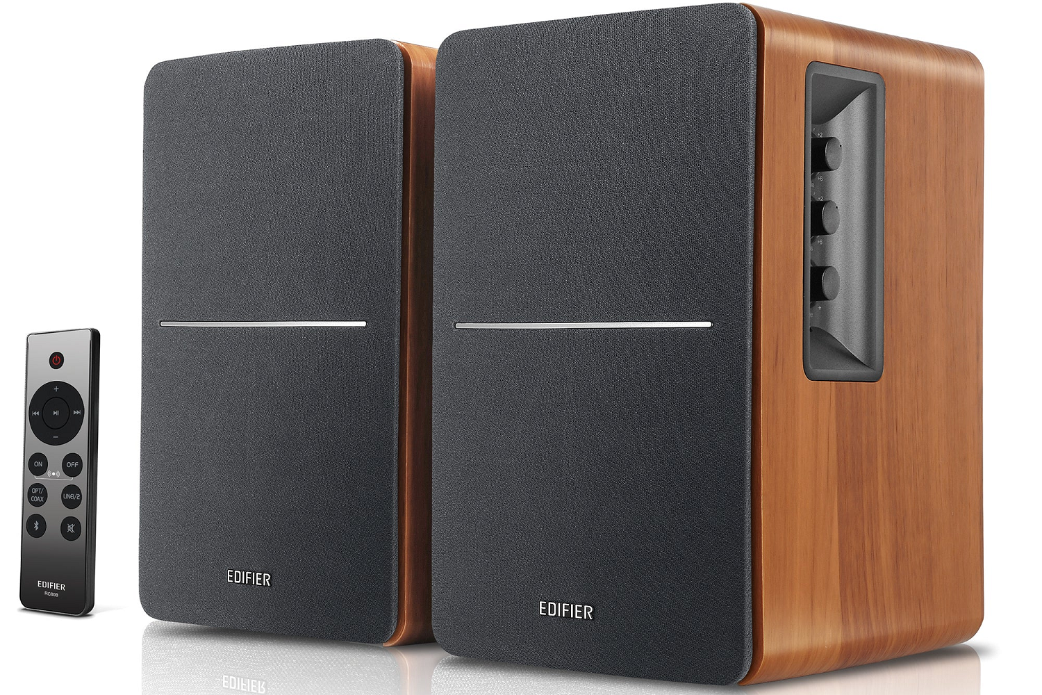 Edifier R1280DBs with remote and wood grain finish